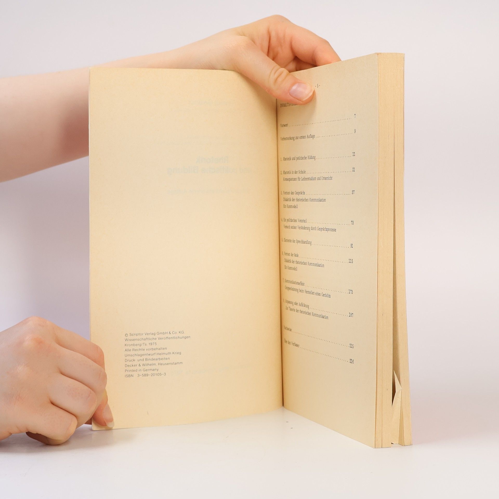Hellmut Geissner Monographien Literatur + Sprache + Didaktik - 7: Rhetorik und politische Bildung