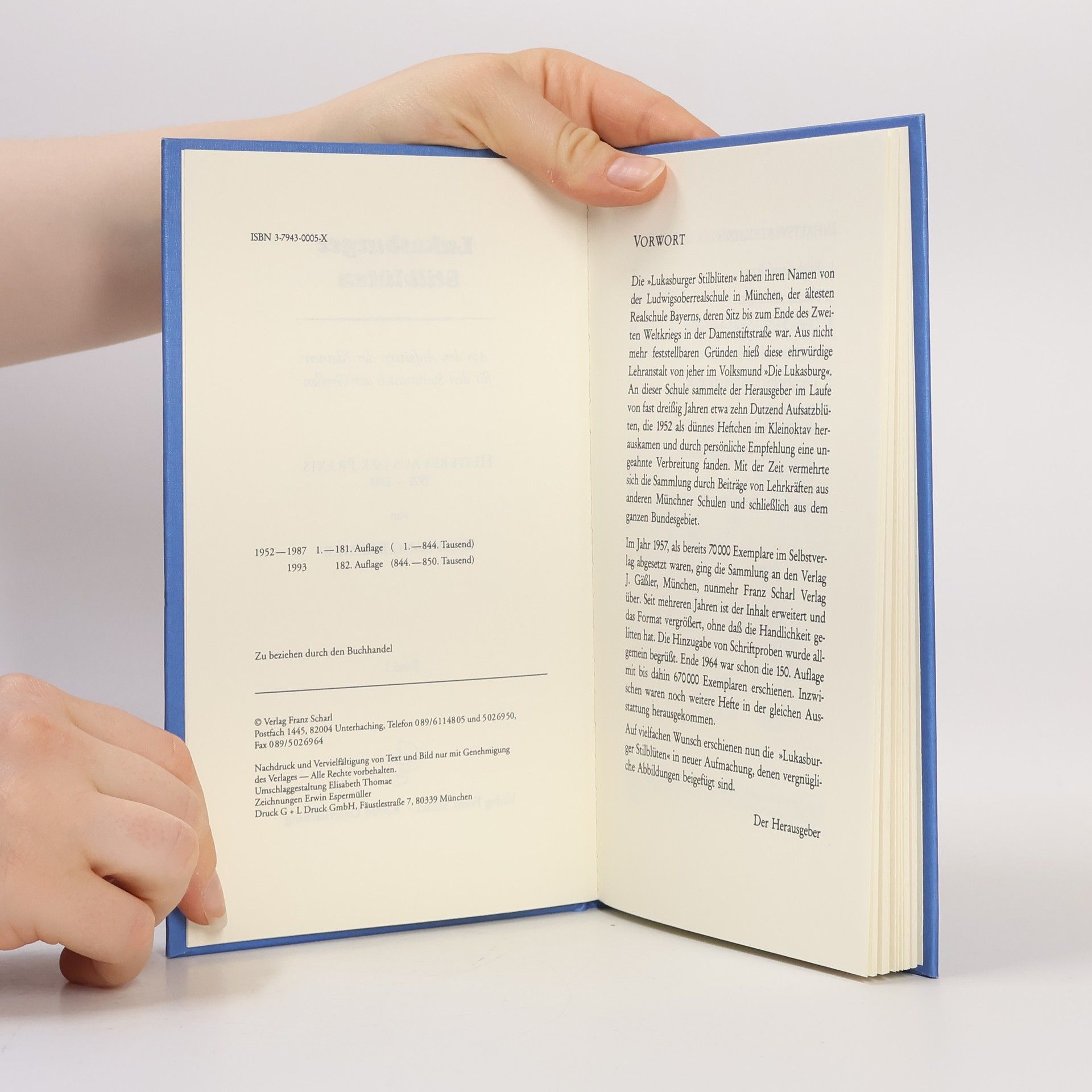 Wolfgang Krämer Lukasburger Stilblüten. Aus den Aufsätzen der Kleinen für den Stammtisch der Großen. Heiteres aus der Praxis. 1921-1948