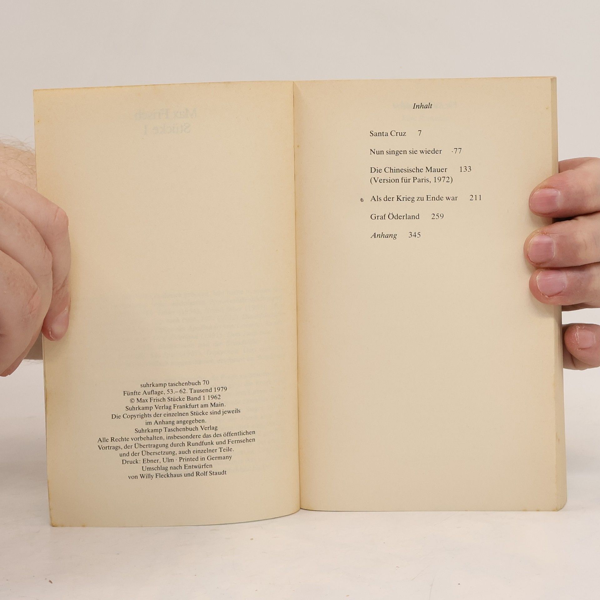 Max Frisch Stücke 1.