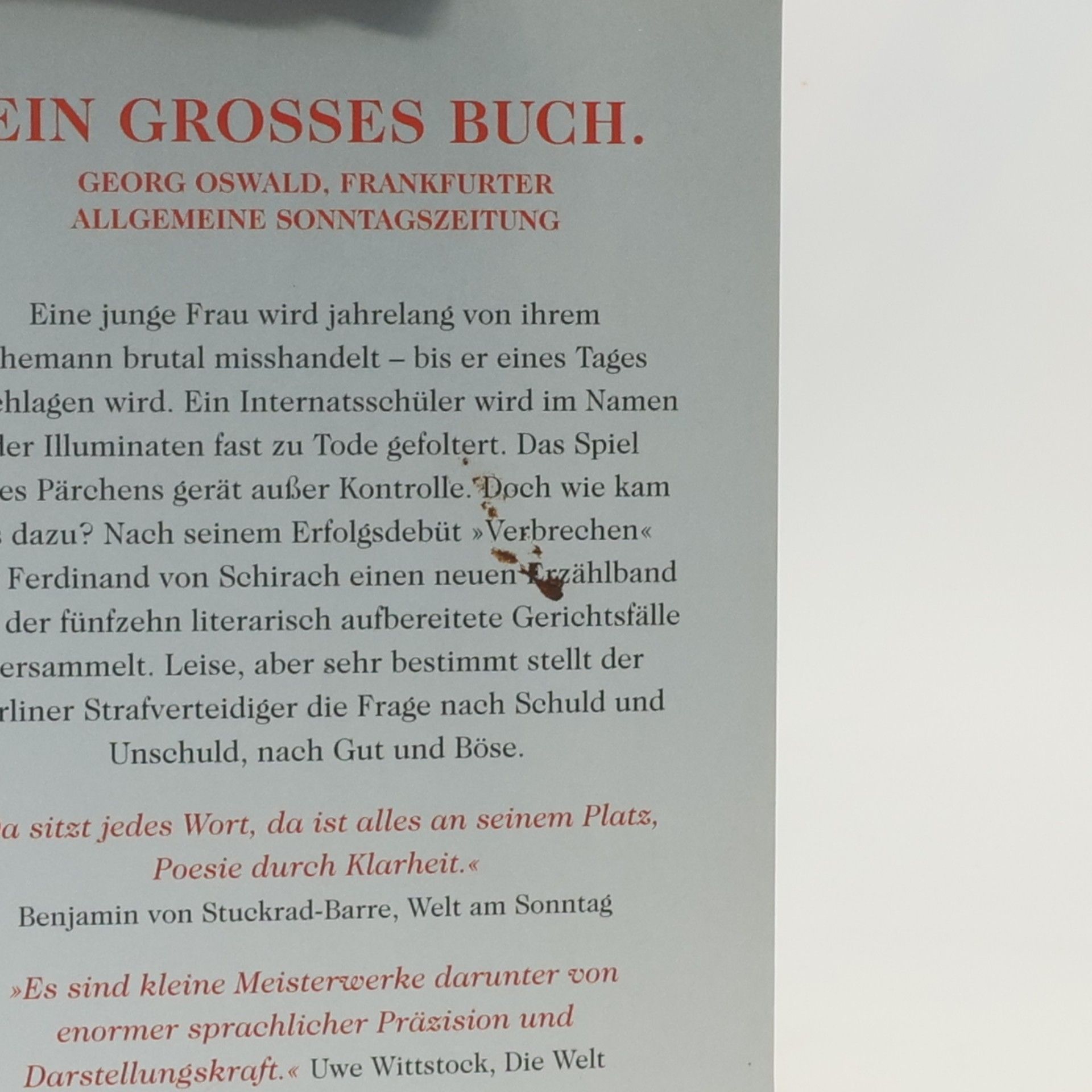 Ferdinand von Schirach Schuld