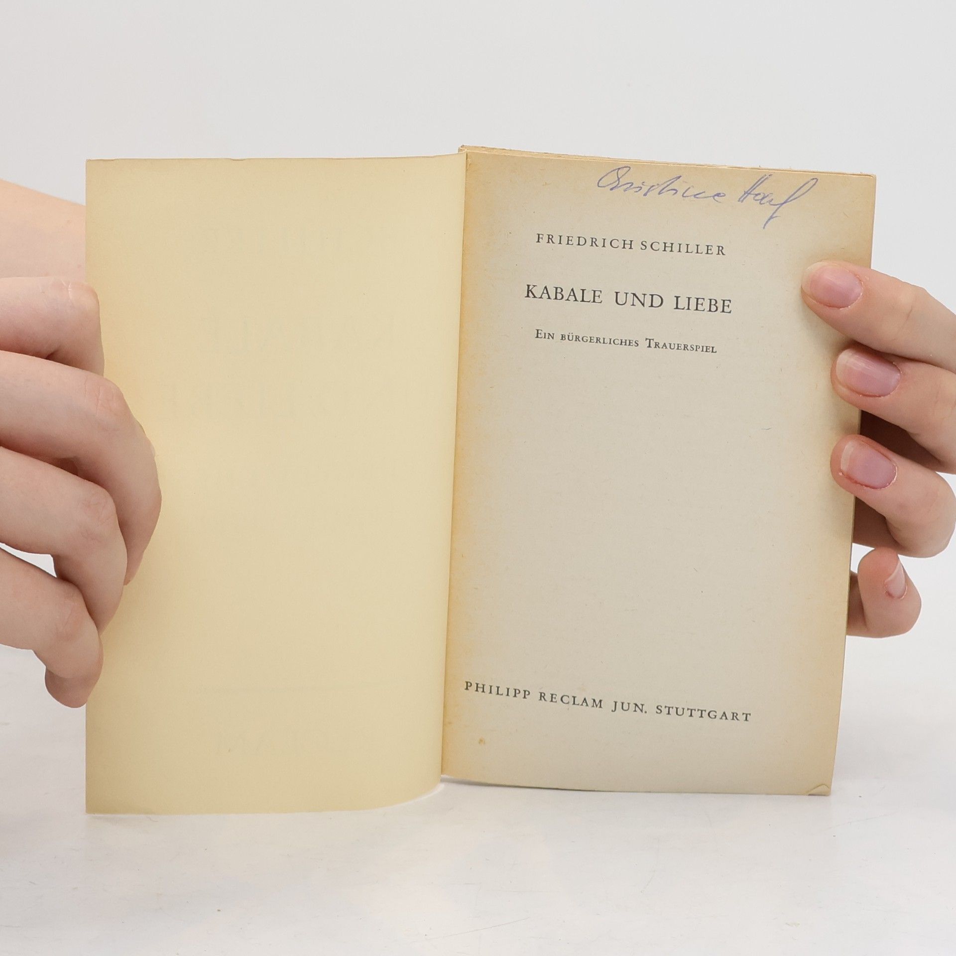 Friedrich Schiller Kabale und Liebe