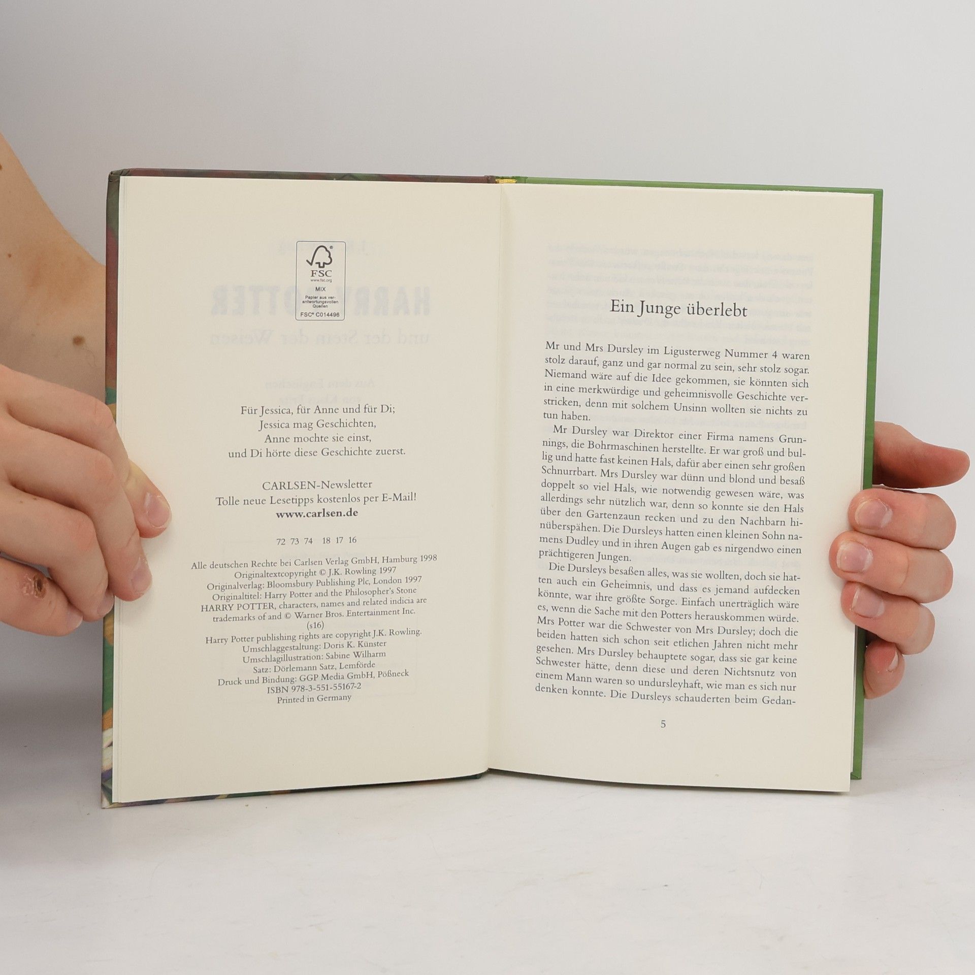 J. K. Rowling Harry Potter und der Stein der Weisen
