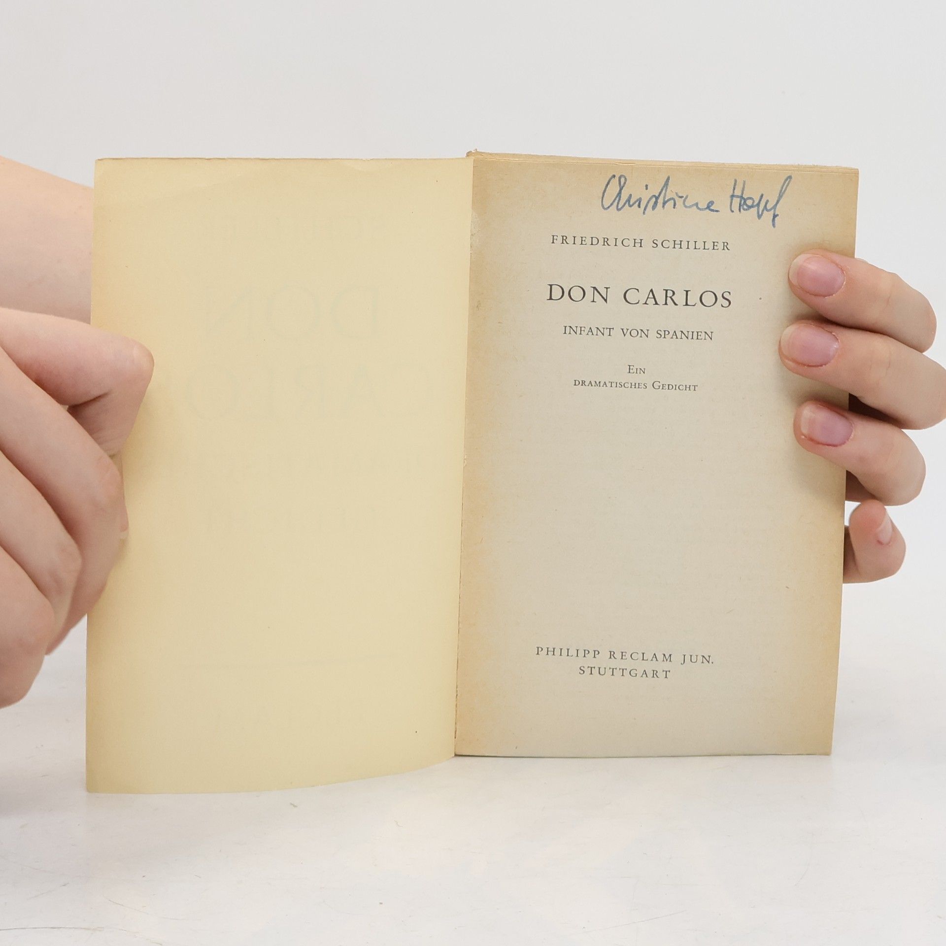 Friedrich Schiller Don Carlos