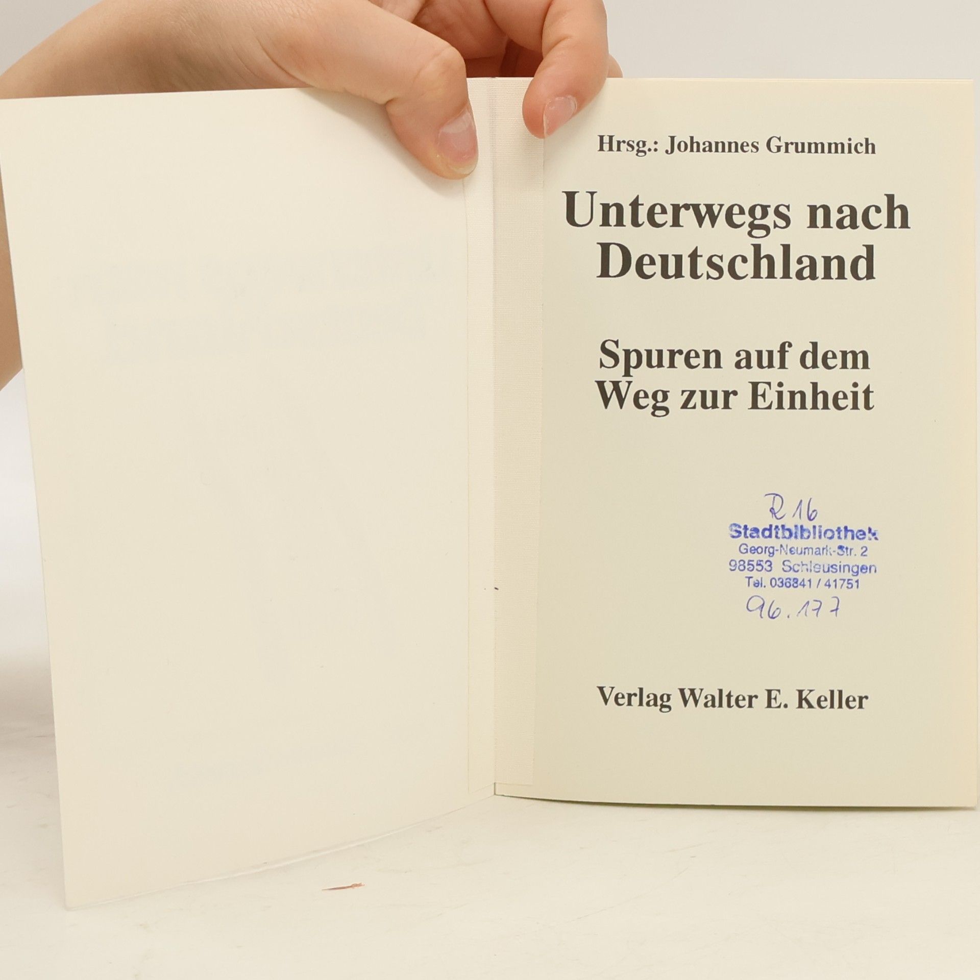Johannes Grummich Reihe weiße Taschen-Bücher: Unterwegs nach Deutschland