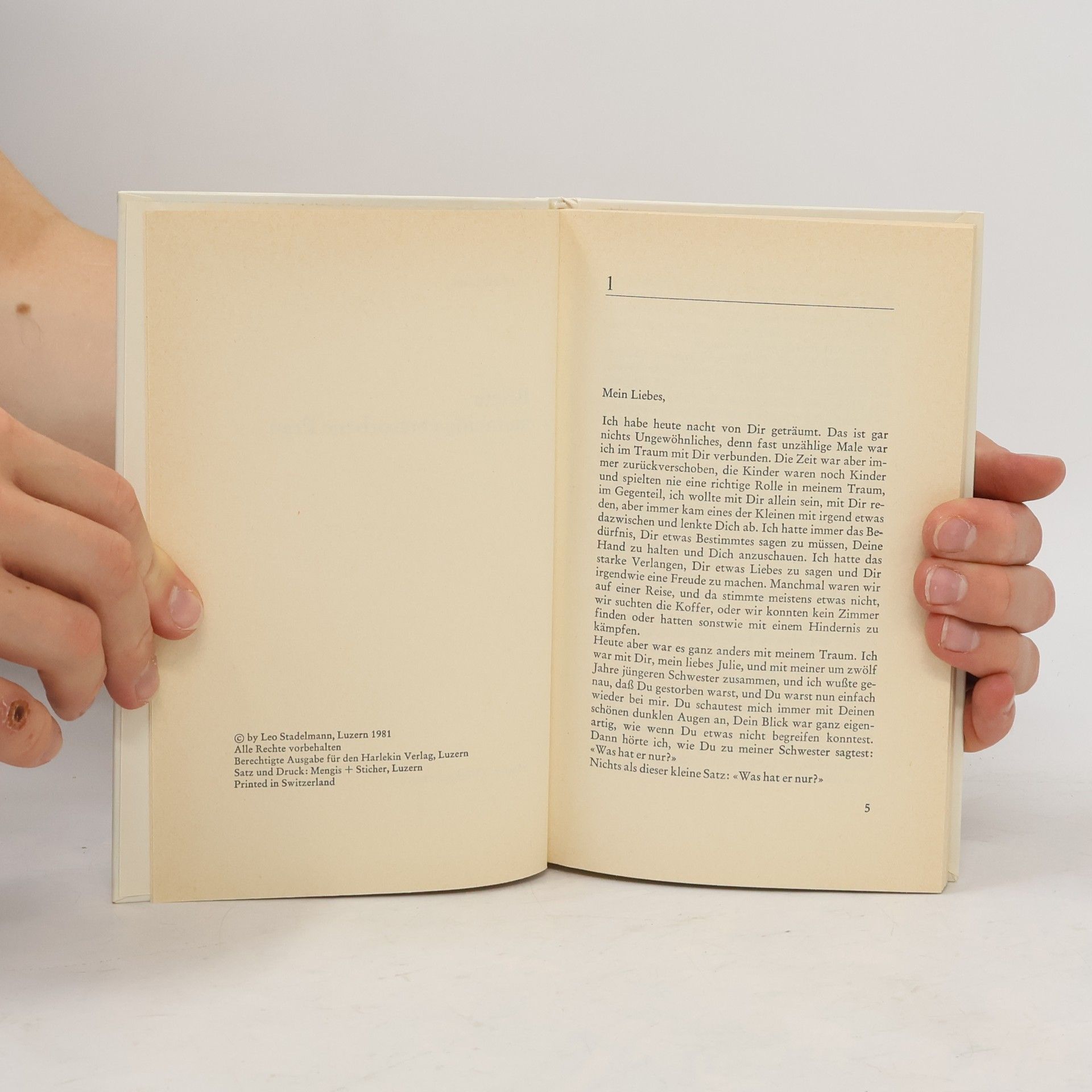 Leo Stadelmann Briefe an meine verstorbene Frau