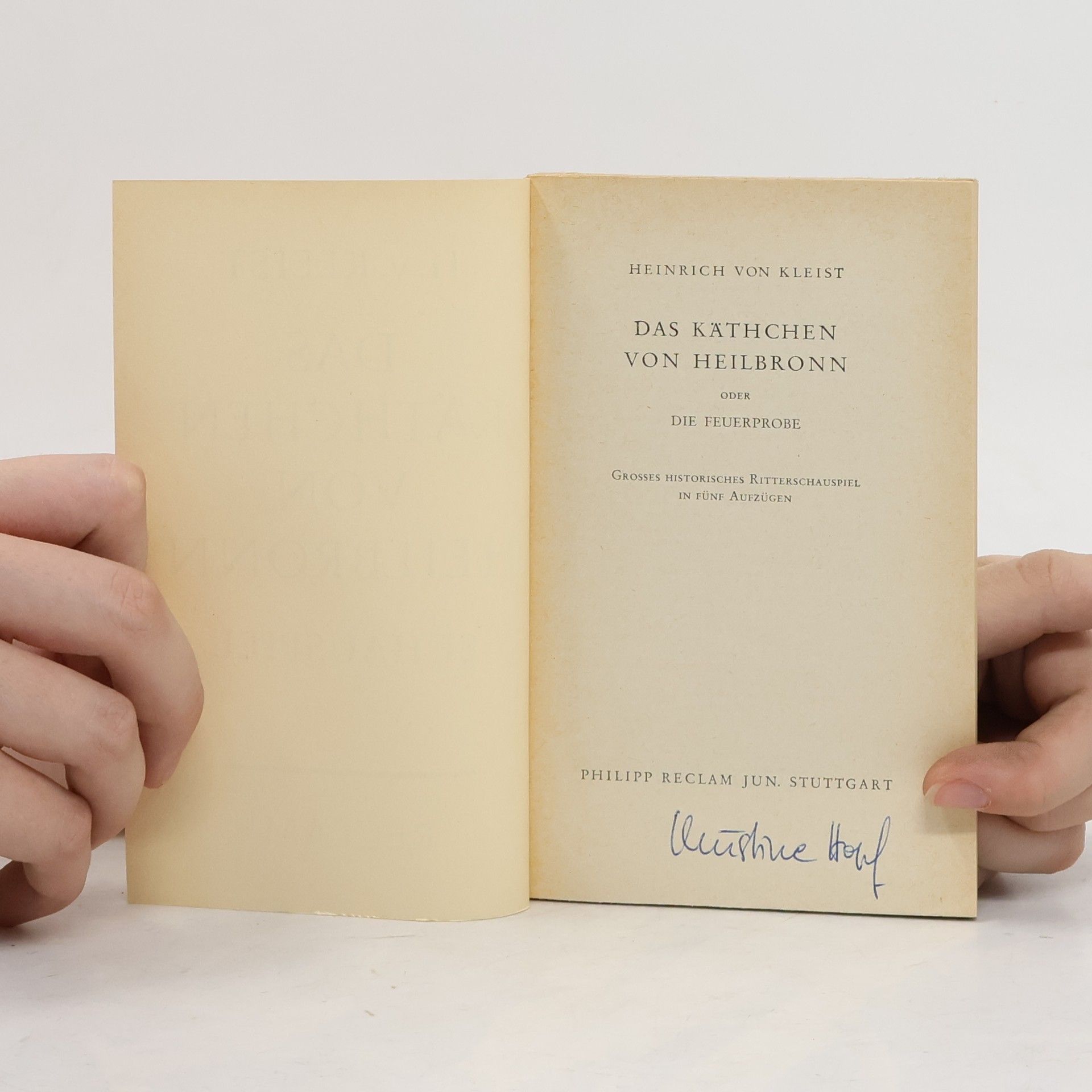 Heinrich von Kleist Das Käthchen von Heilbronn