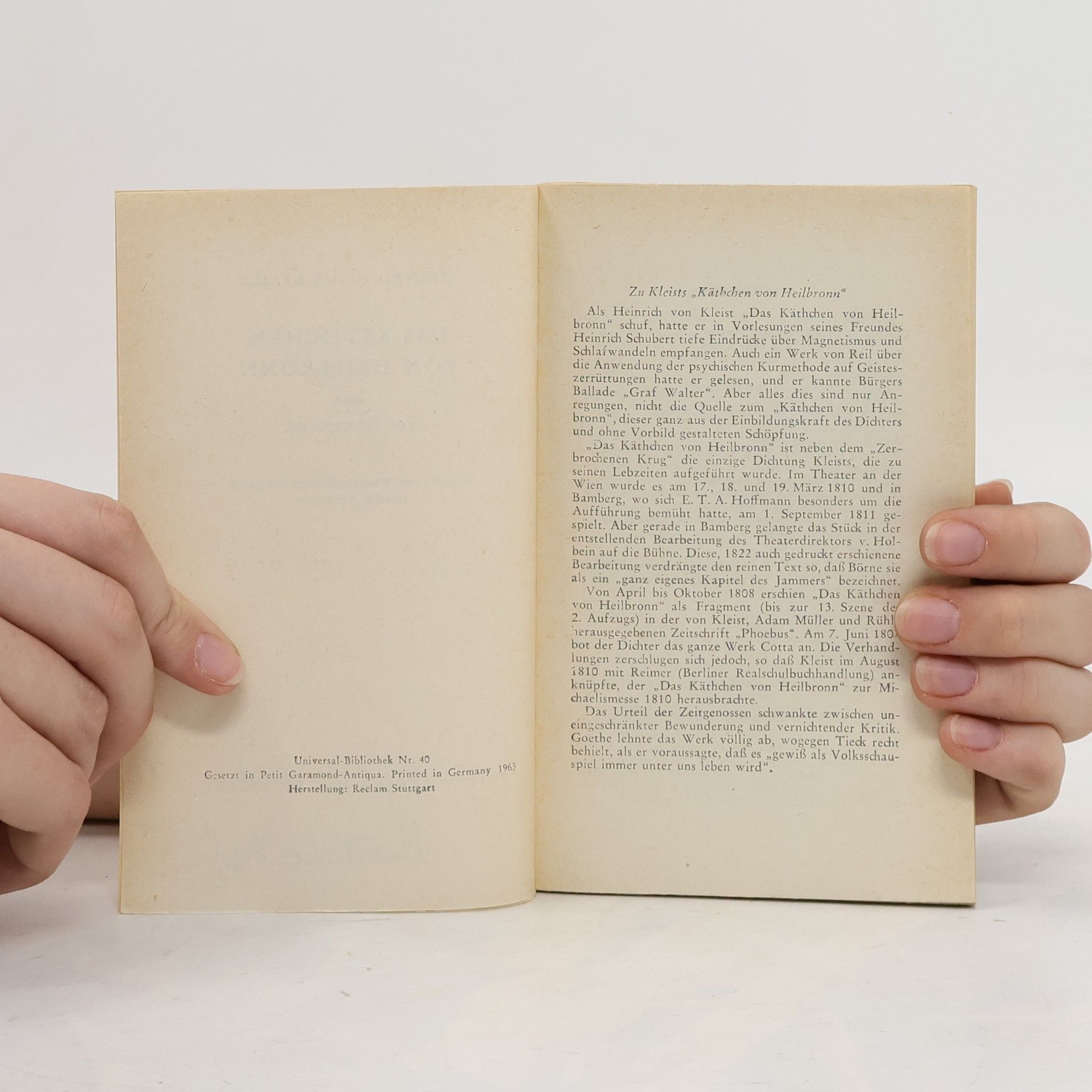Heinrich von Kleist Das Käthchen von Heilbronn