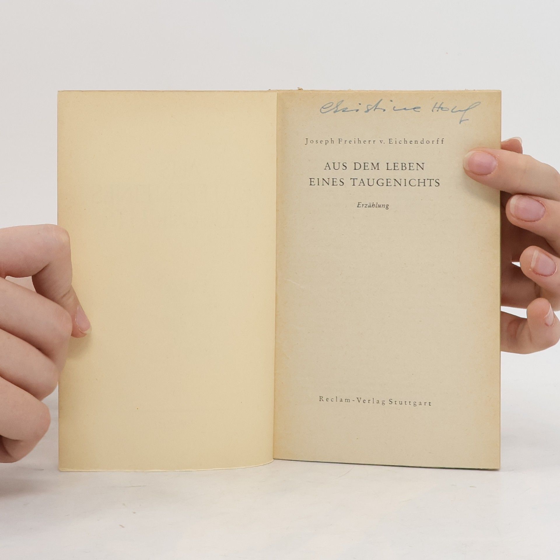 Joseph Freiherrn von Eichendorff Aus Dem Leben Eines Taugenichts