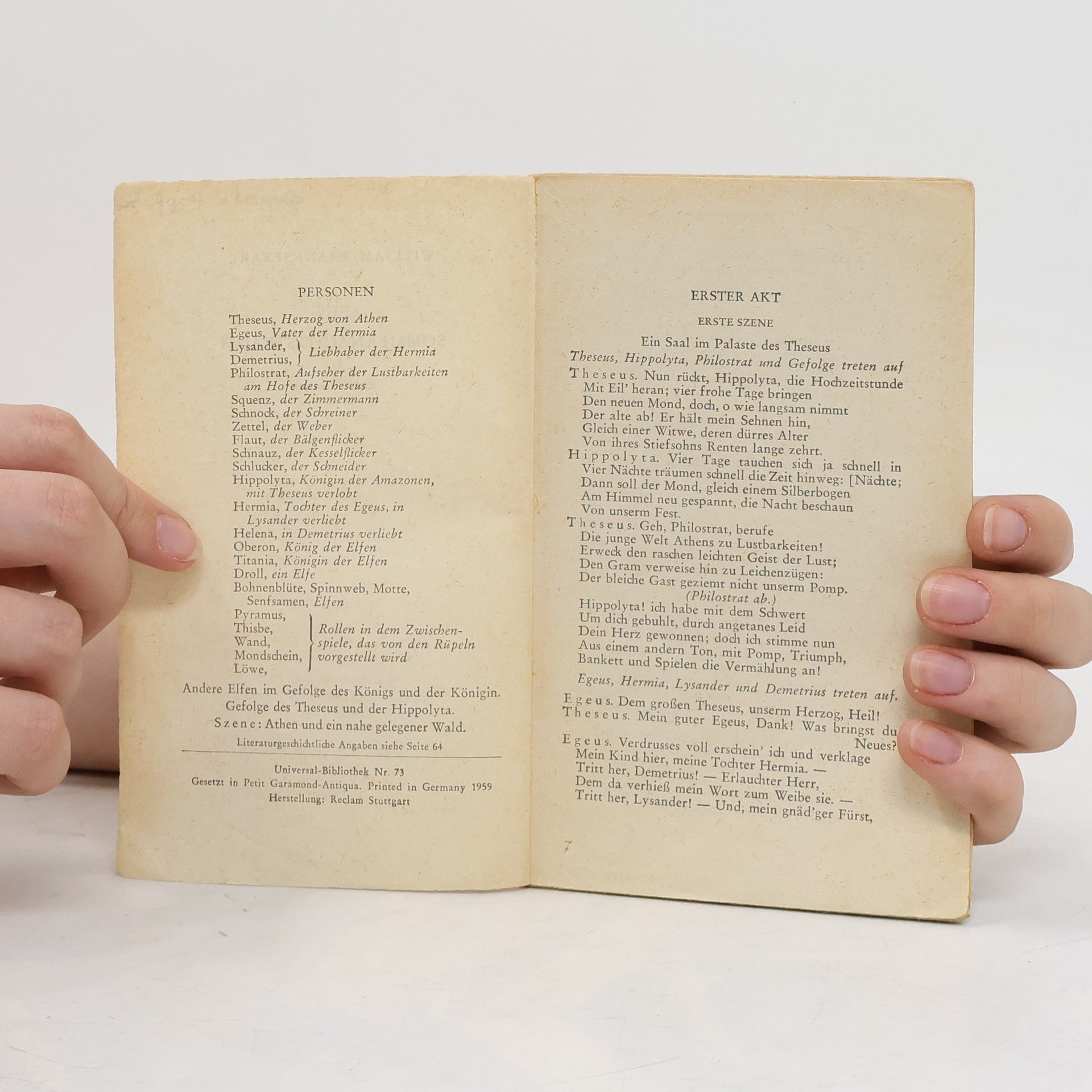 William Shakespeare Ein Sommernachtstraum