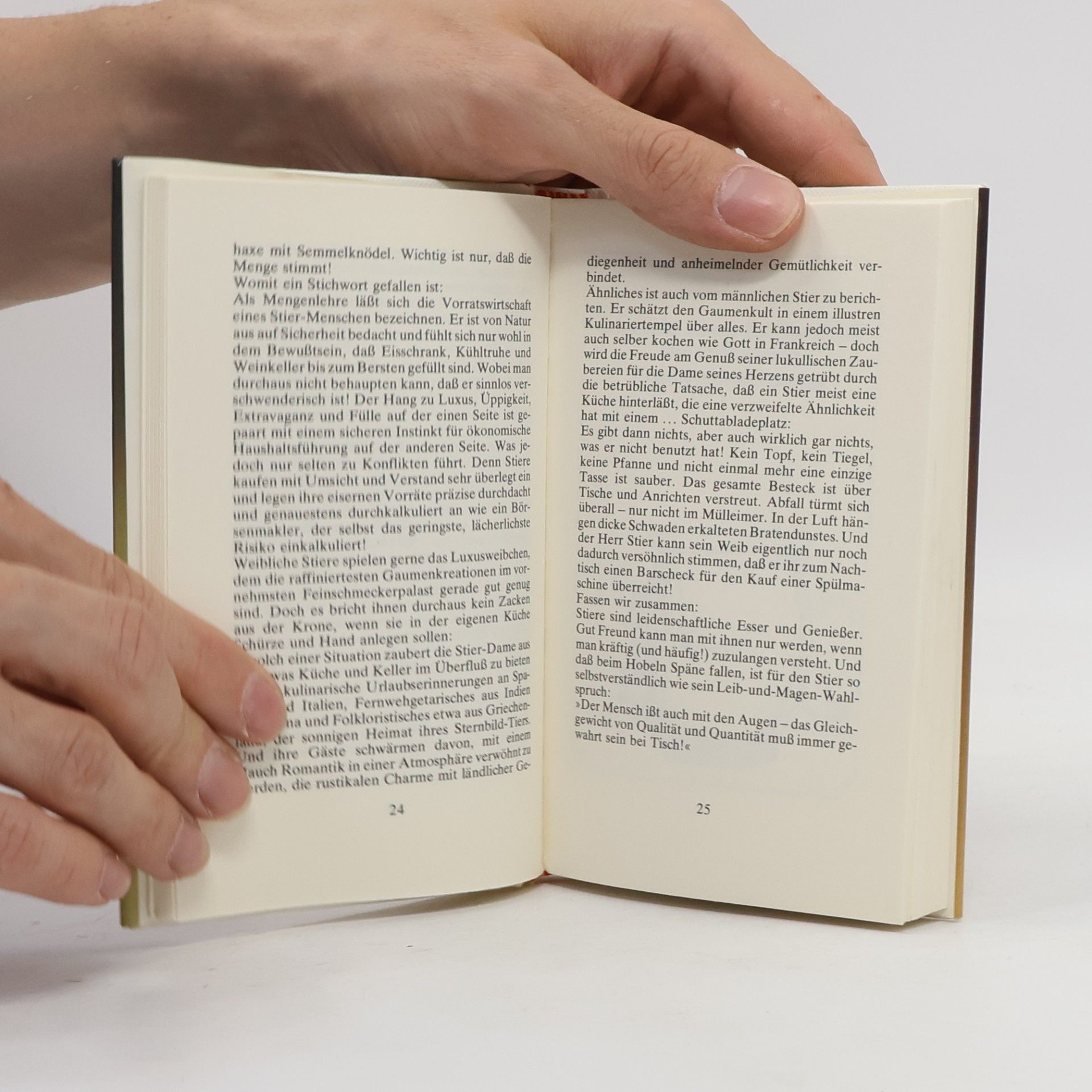 Hans J. Fahrenkamp Kleines Kochbuch für den Stier