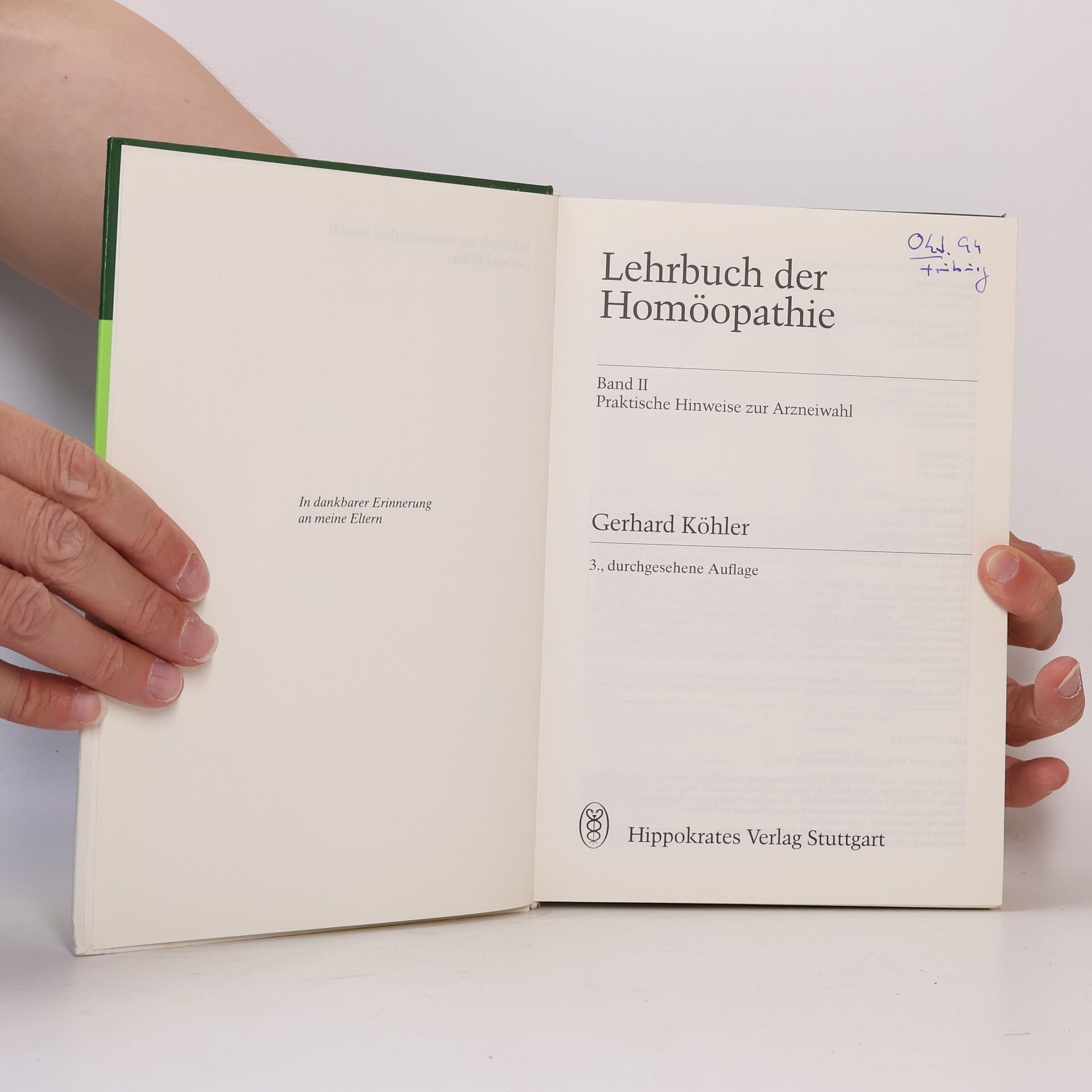 Gerhard Kohler Lehrbuch der Homöopathie