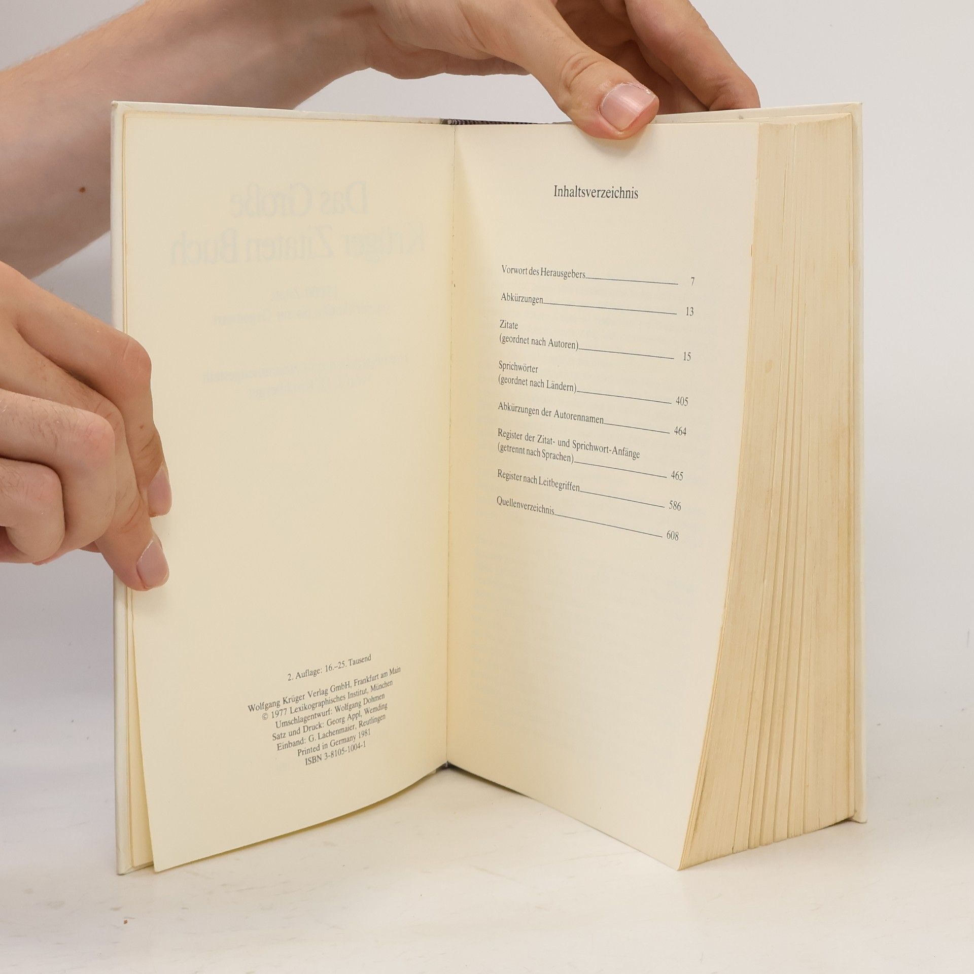 J. H. Kirchberger Das Große Krüger Zitatenbuch