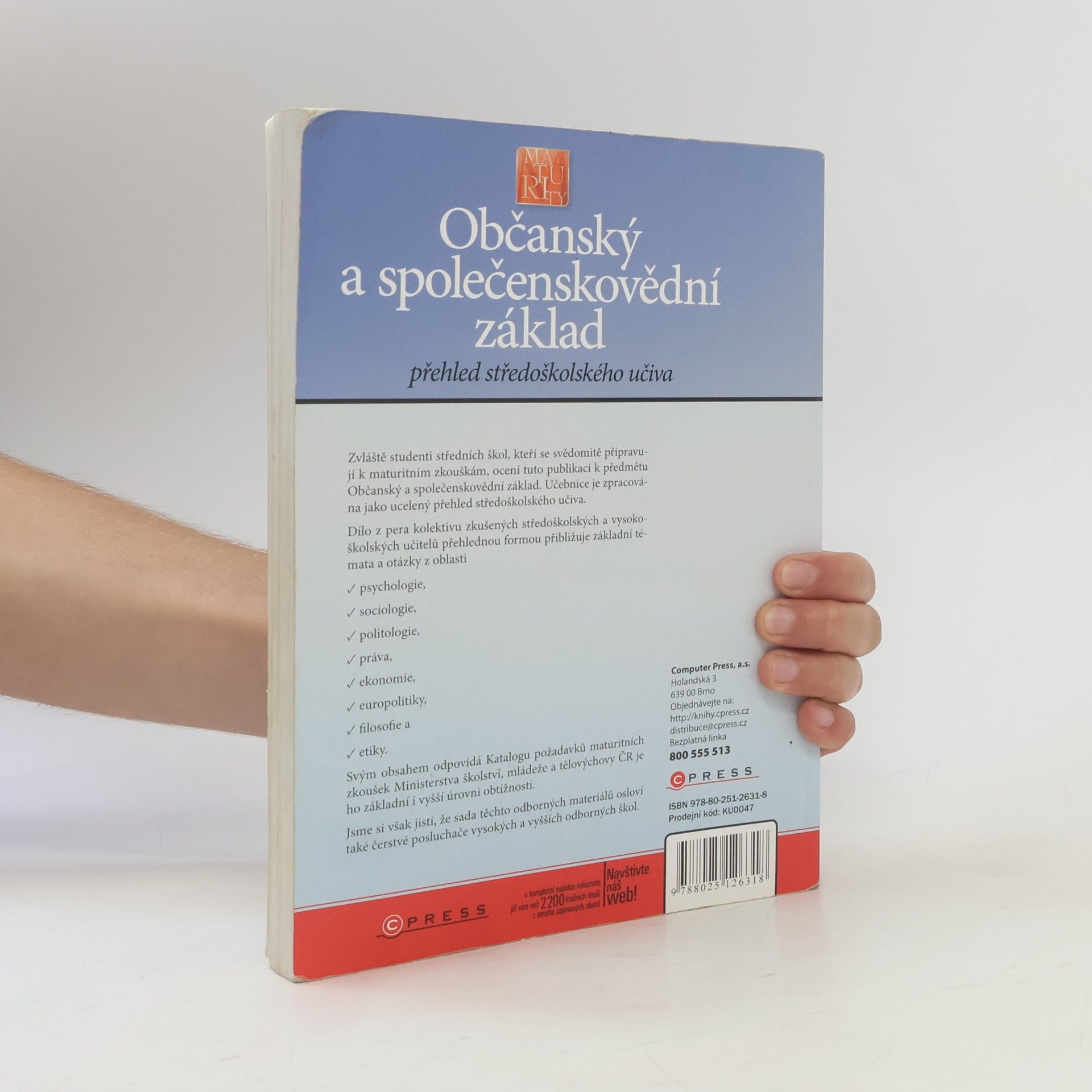 Klára Bartoníčková Občanský a společenskovědní základ. Přehled středoškolského učiva