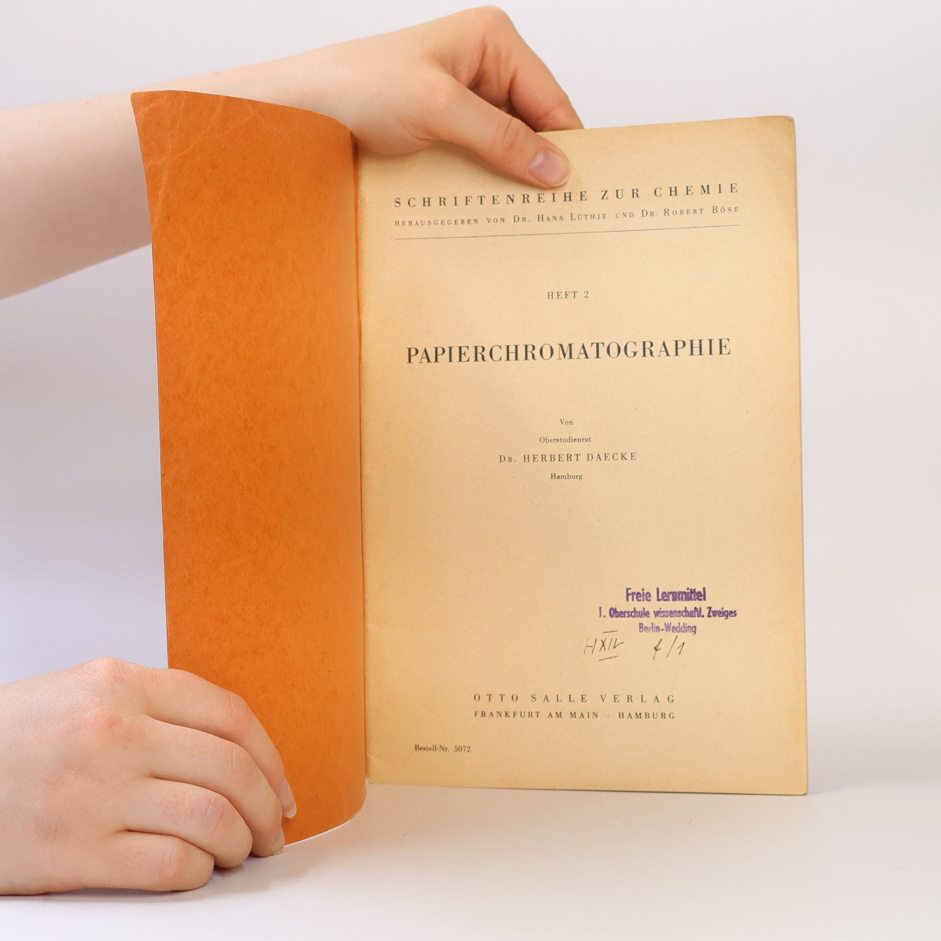Herbert Daecke Papierchromatografie. Heft 2.