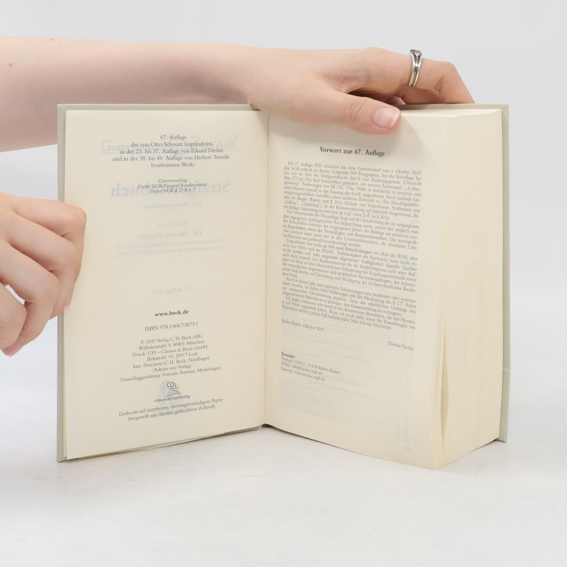 Thomas Fischer Strafgesetzbuch mit Nebengesetzen
