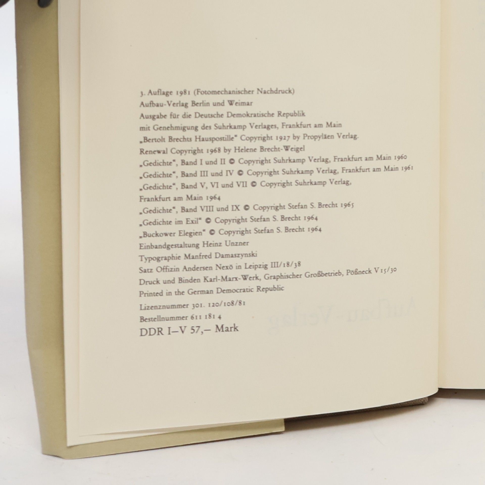 Bertolt Brecht Gedichte