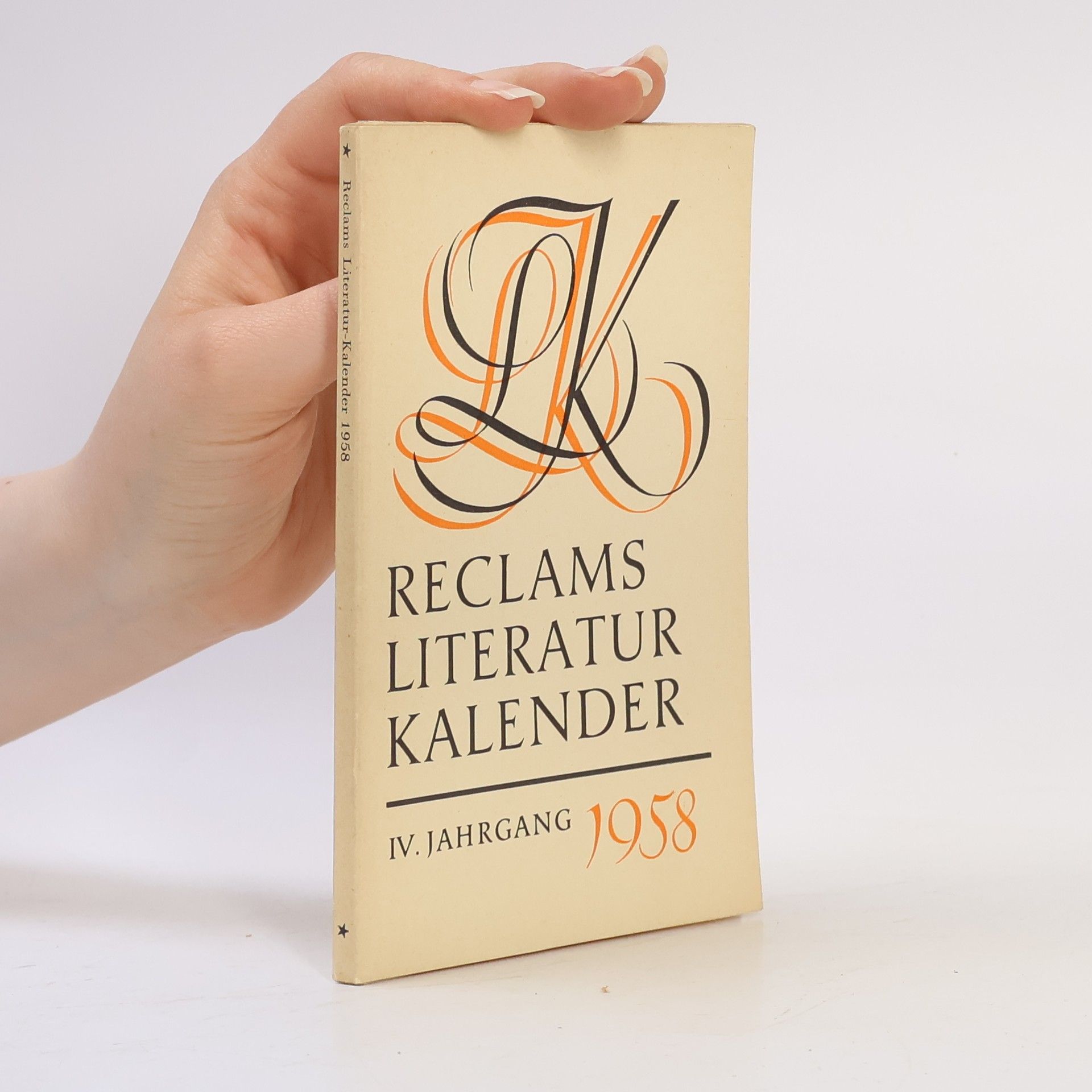 kolektiv Reclams Literatur Kalender 1958