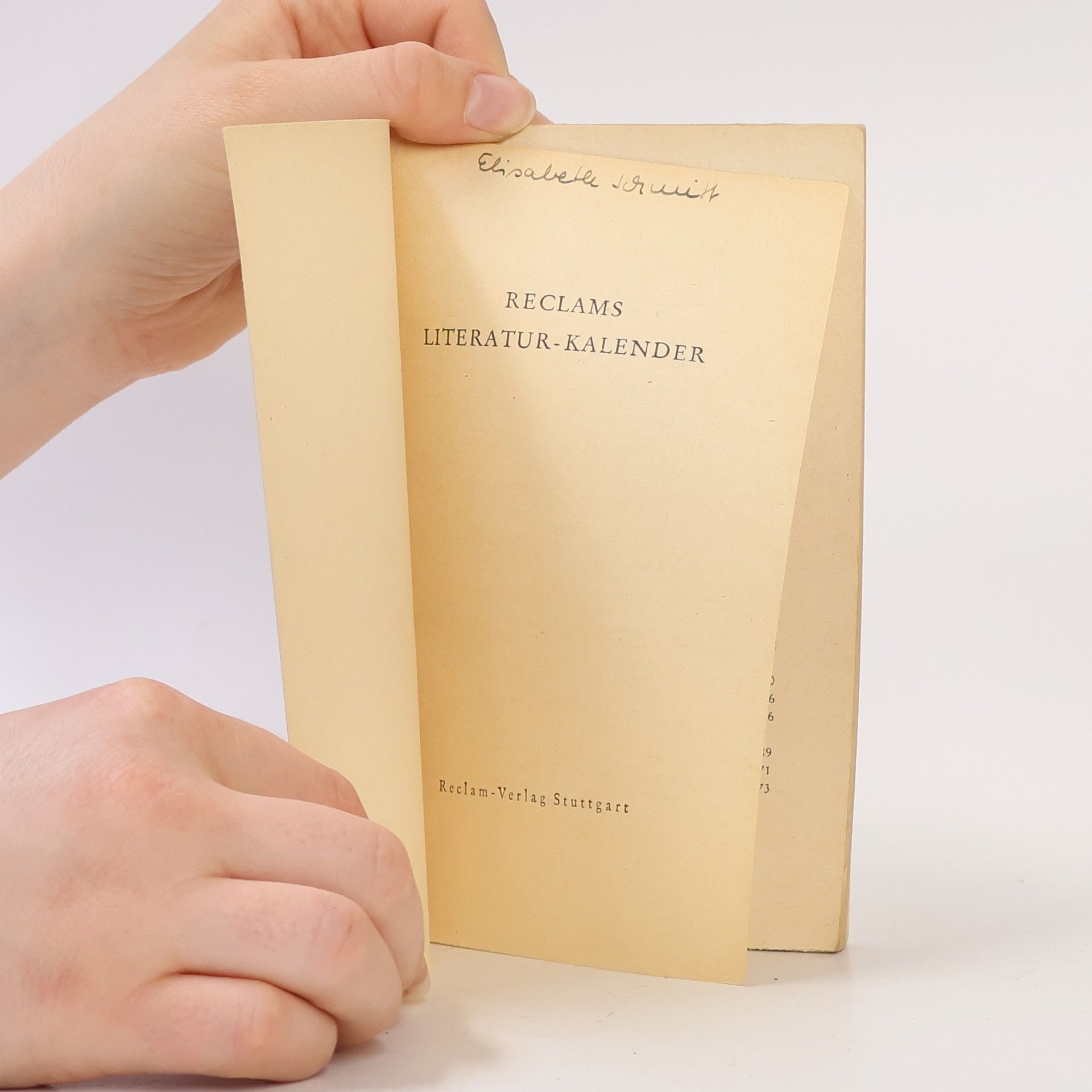 Collectif d'auteurs Reclams Literatur Kalender I/1995