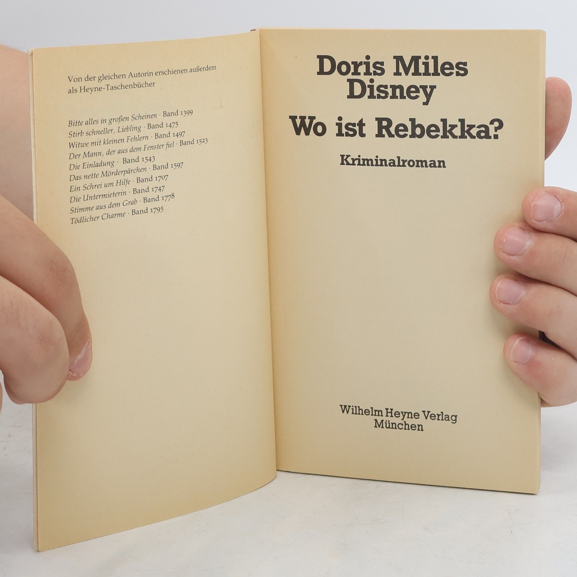 Doris Miles Disney Wo ist Rebekka?