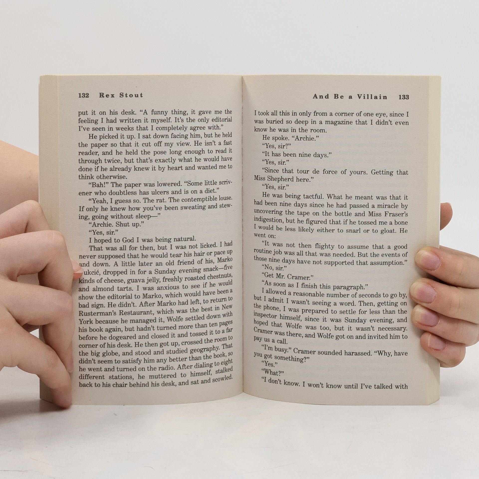Rex Stout And Be a Villain