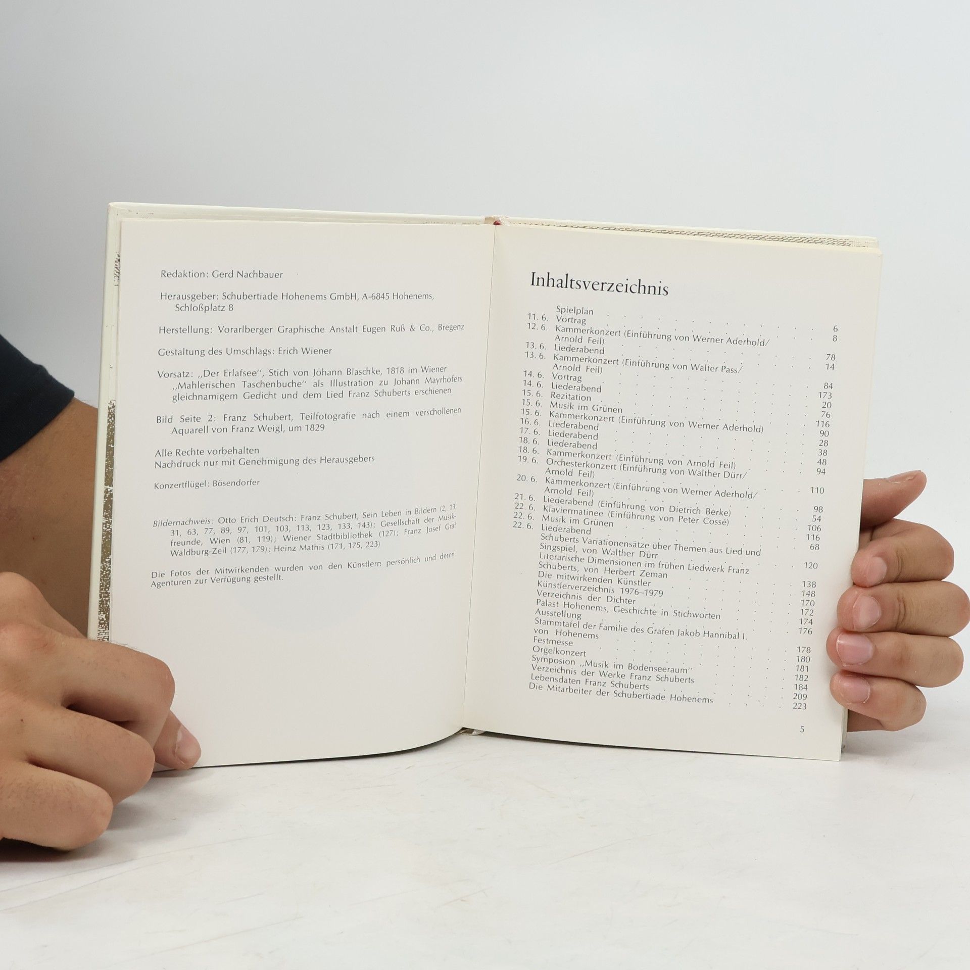 Autorenkollektiv Schubertiade Hohenems 1981