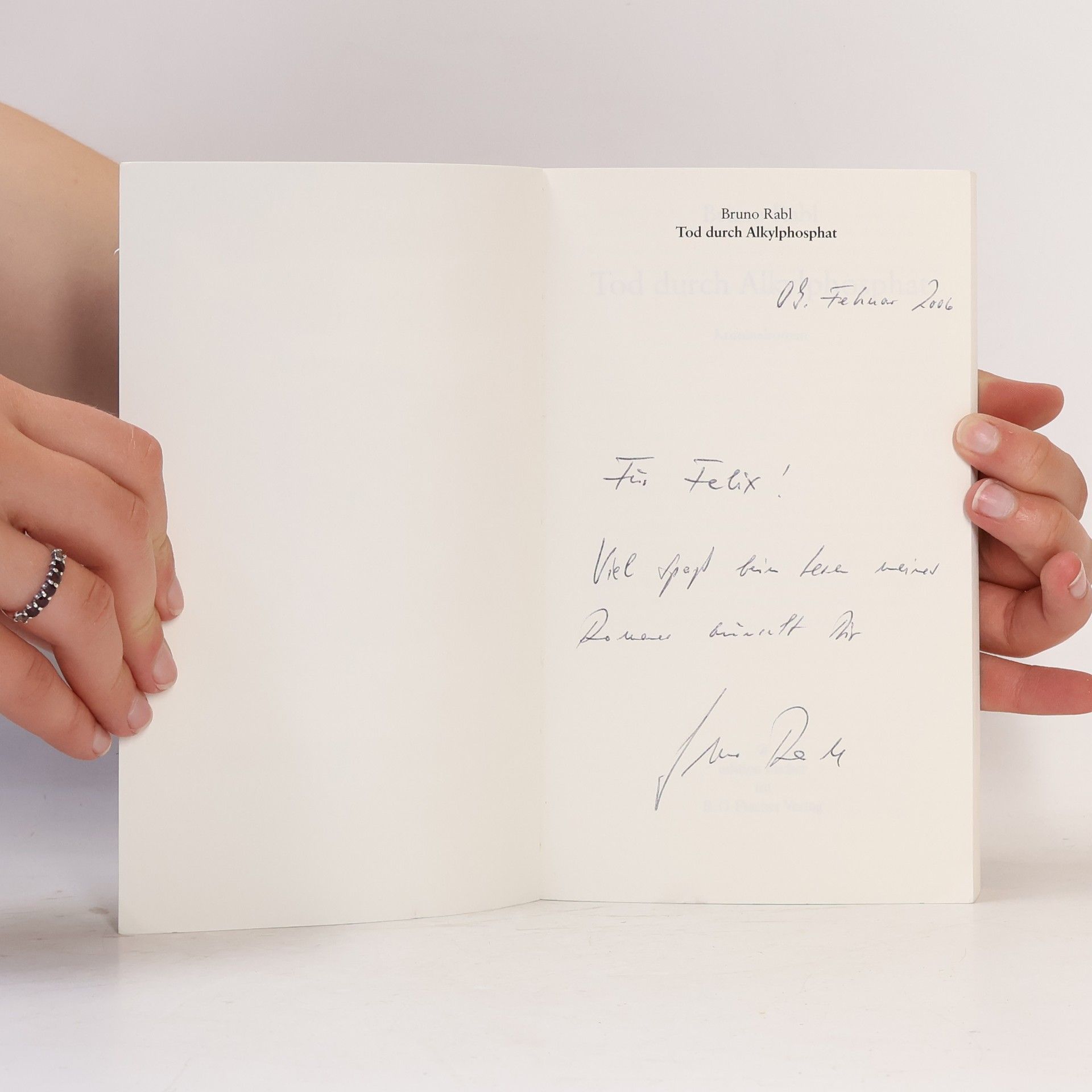 Bruno Rabl Tod durch Alkylphosphat