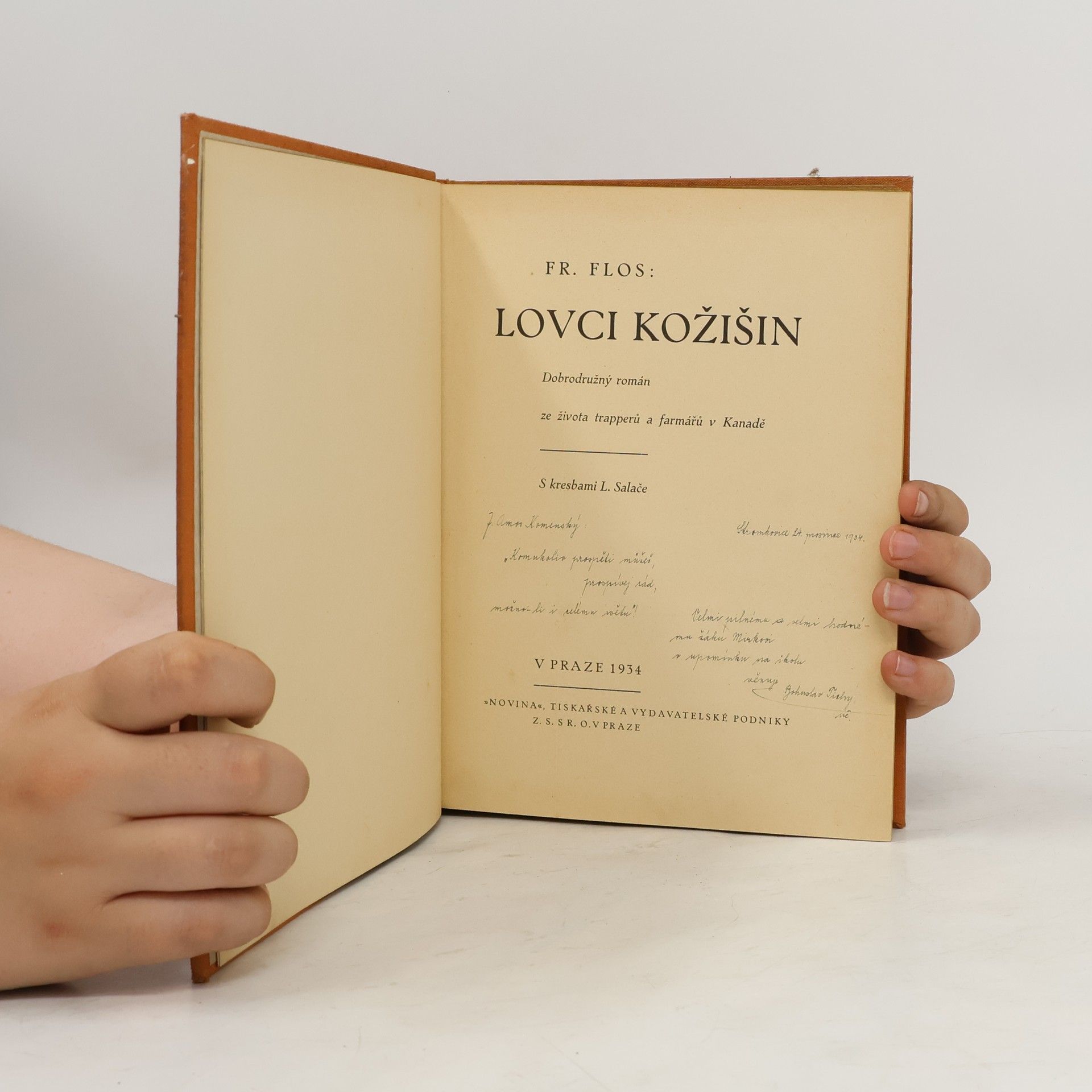 František Flos Lovci kožišin. Dobrodružný román ze života trapperů a farmářů v Kanadě