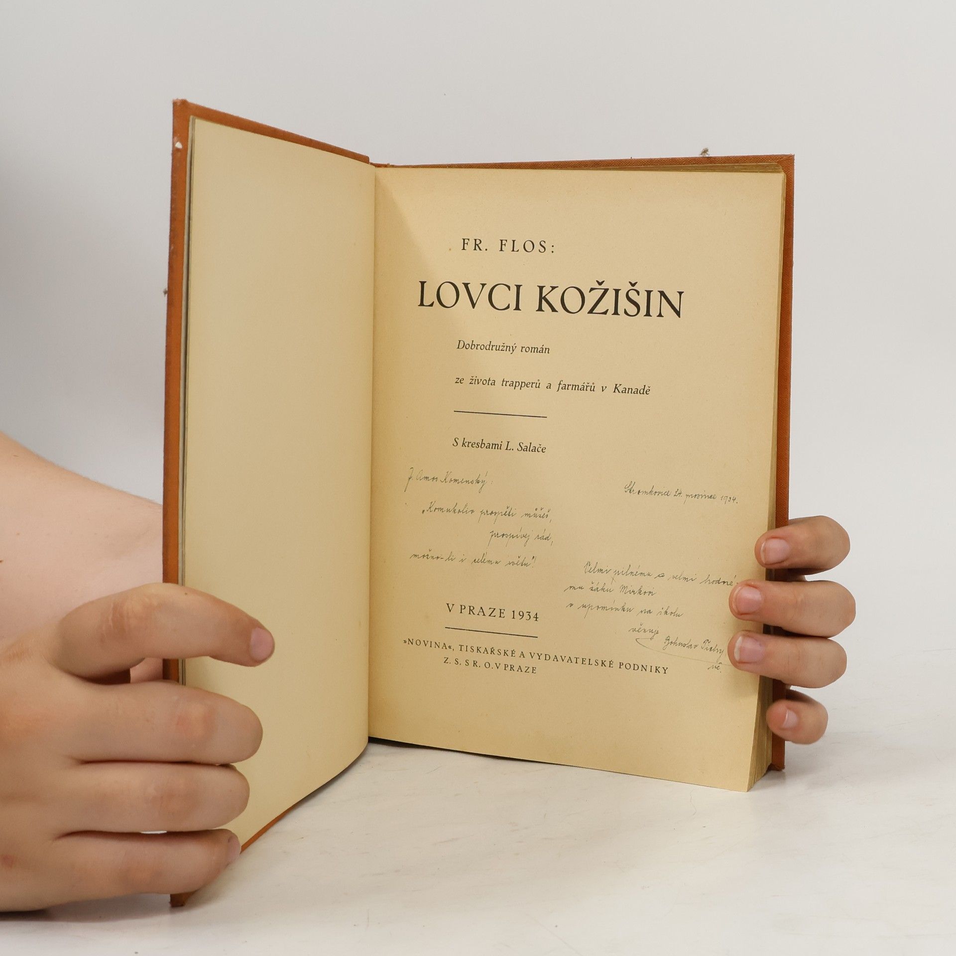 František Flos Lovci kožišin. Dobrodružný román ze života trapperů a farmářů v Kanadě