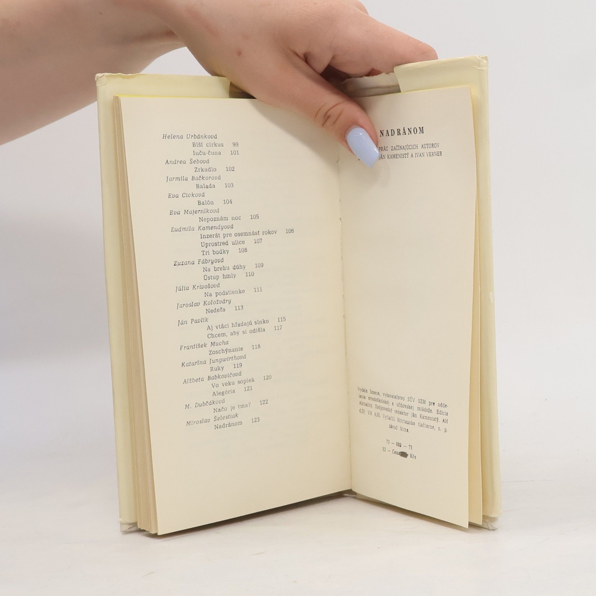 Various authors Nadránom: zborník prác začínajúcich autorov