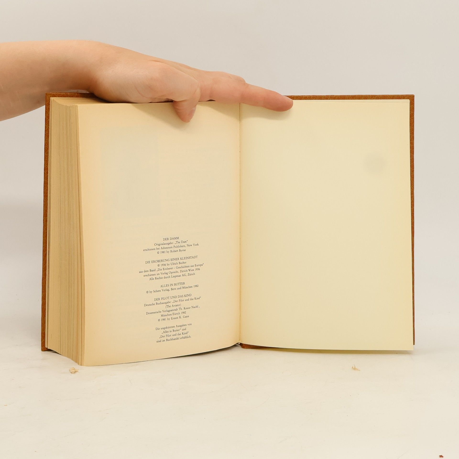 Ulrich Becher Reader's Digest Auswahlbücher. Der Damm. Die Eroberung einer Kleinstadt. Alles in Butter. Der Pilot und das Kind