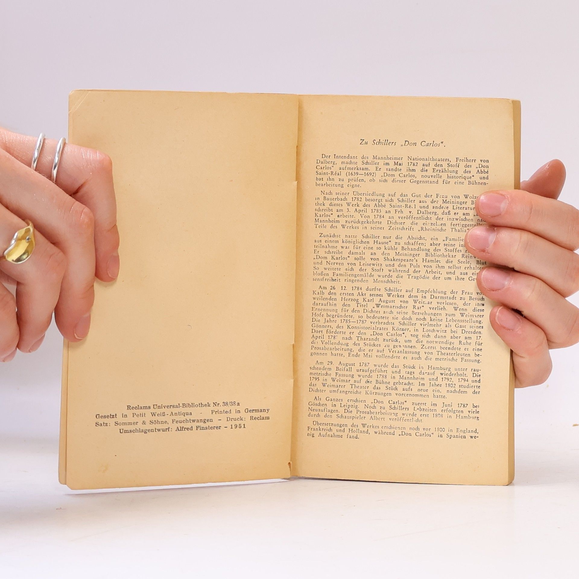 Friedrich Schiller Don Carlos. Ein Dramatisches Gedicht