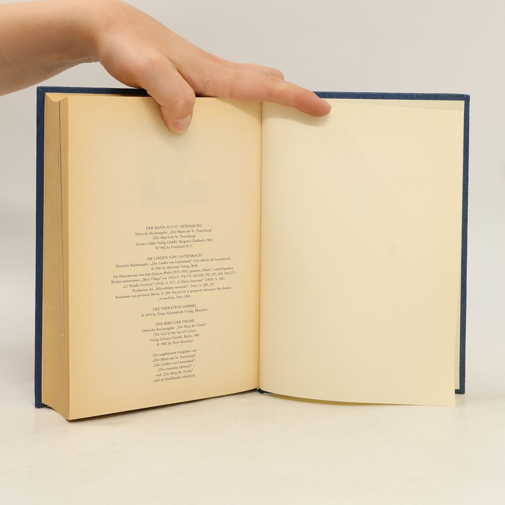Ken Follett Reader's Digest Auswahlbücher. Der Mann aus St. Petersburg. Die Linden von Lautenbach. Der verratene Himmel. Der Berg der Fische