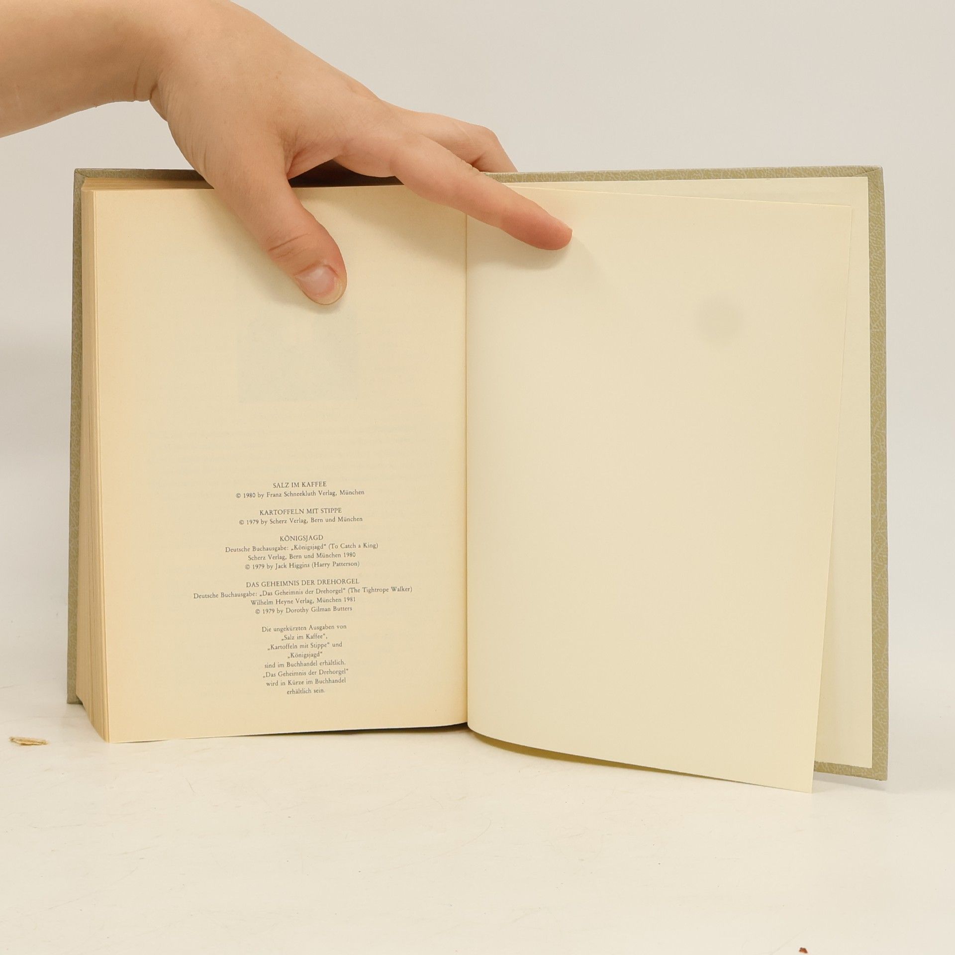 Ilse von Bredow Reader's Digest Auswahlbücher: Salz im Kaffee / Kartoffeln mit Stippe / Königsjagd / Das Geheimnis der Drehorgel