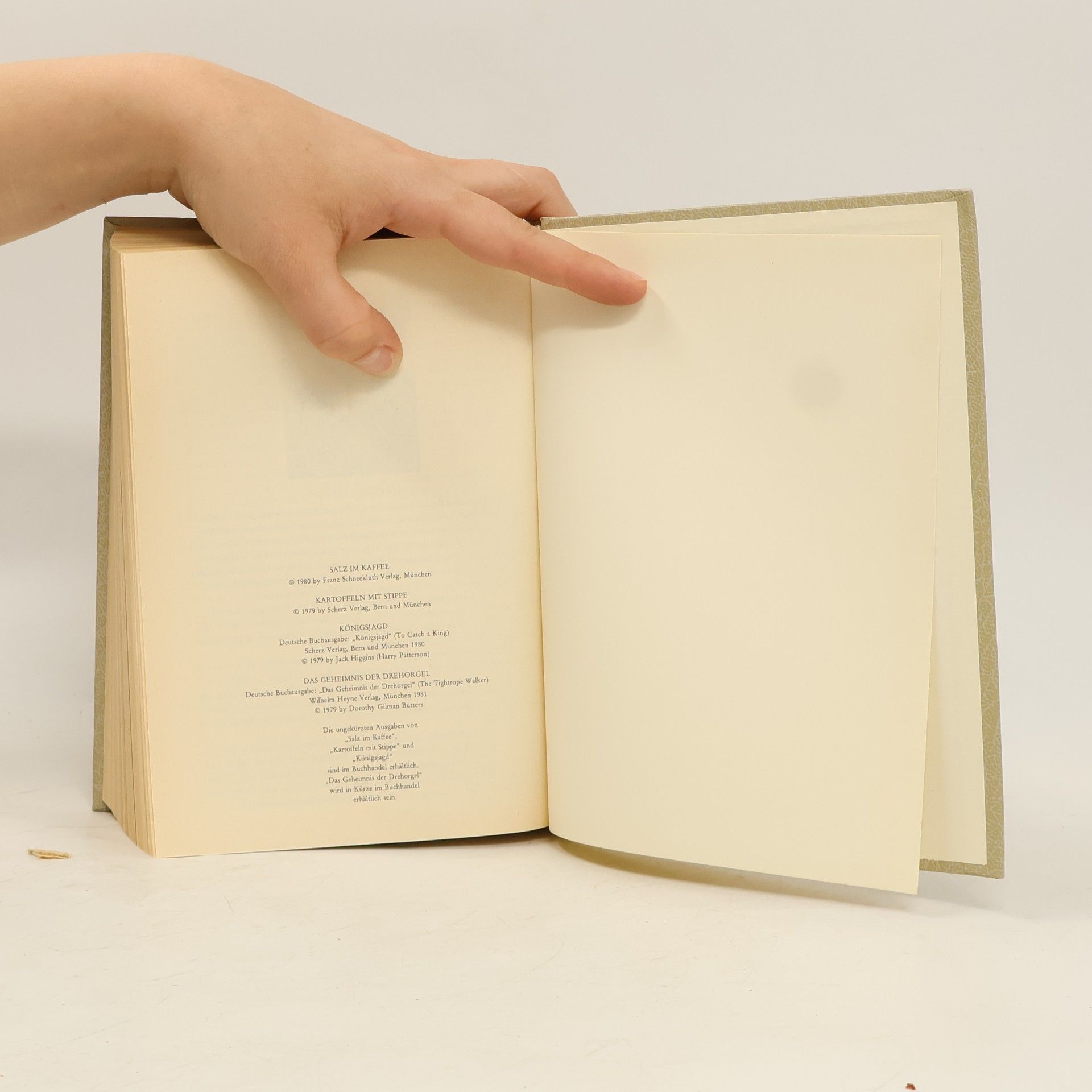 Ilse von Bredow Reader's Digest Auswahlbücher: Salz im Kaffee / Kartoffeln mit Stippe / Königsjagd / Das Geheimnis der Drehorgel