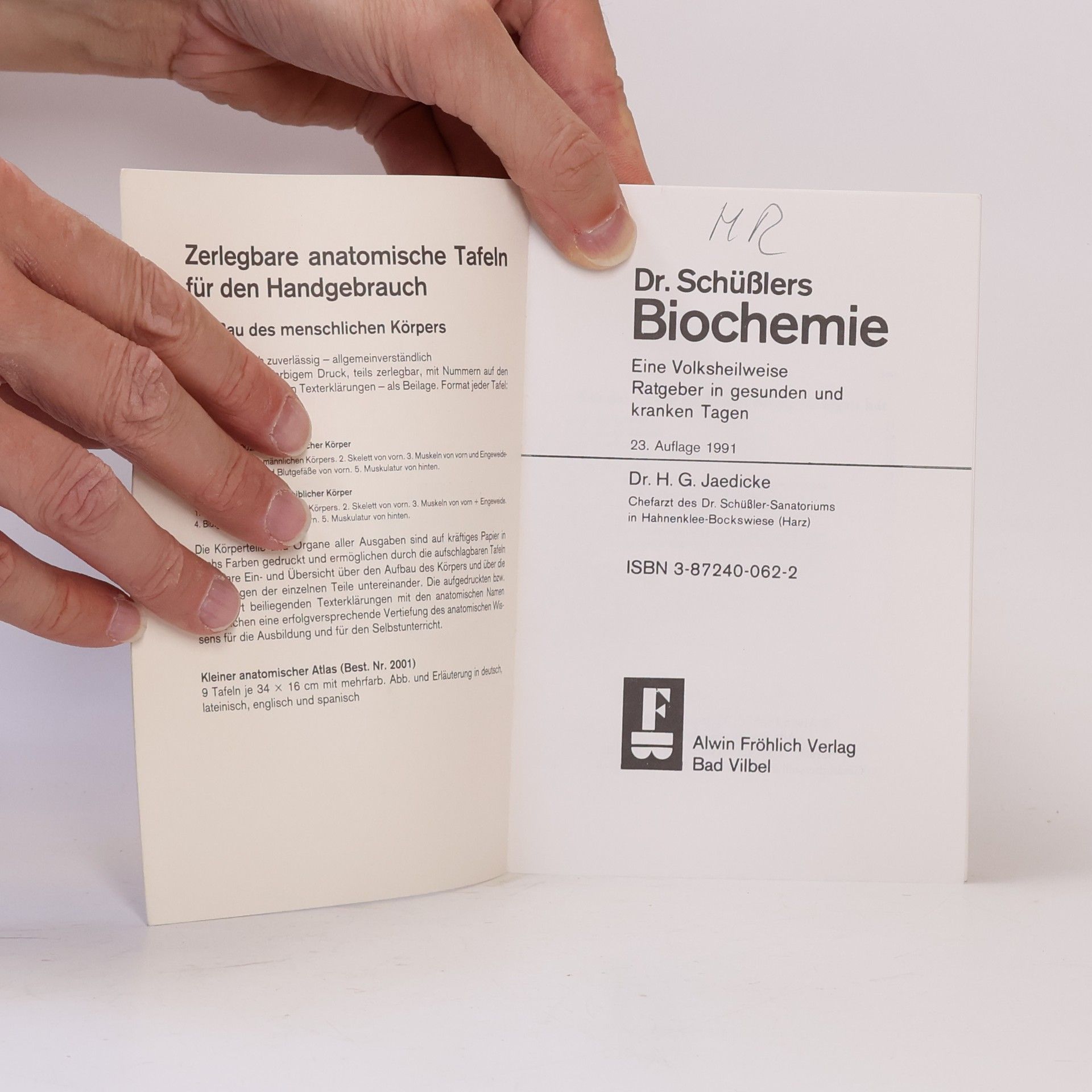 Hans G. Jaedicke Dr. Schüsslers Biochemie