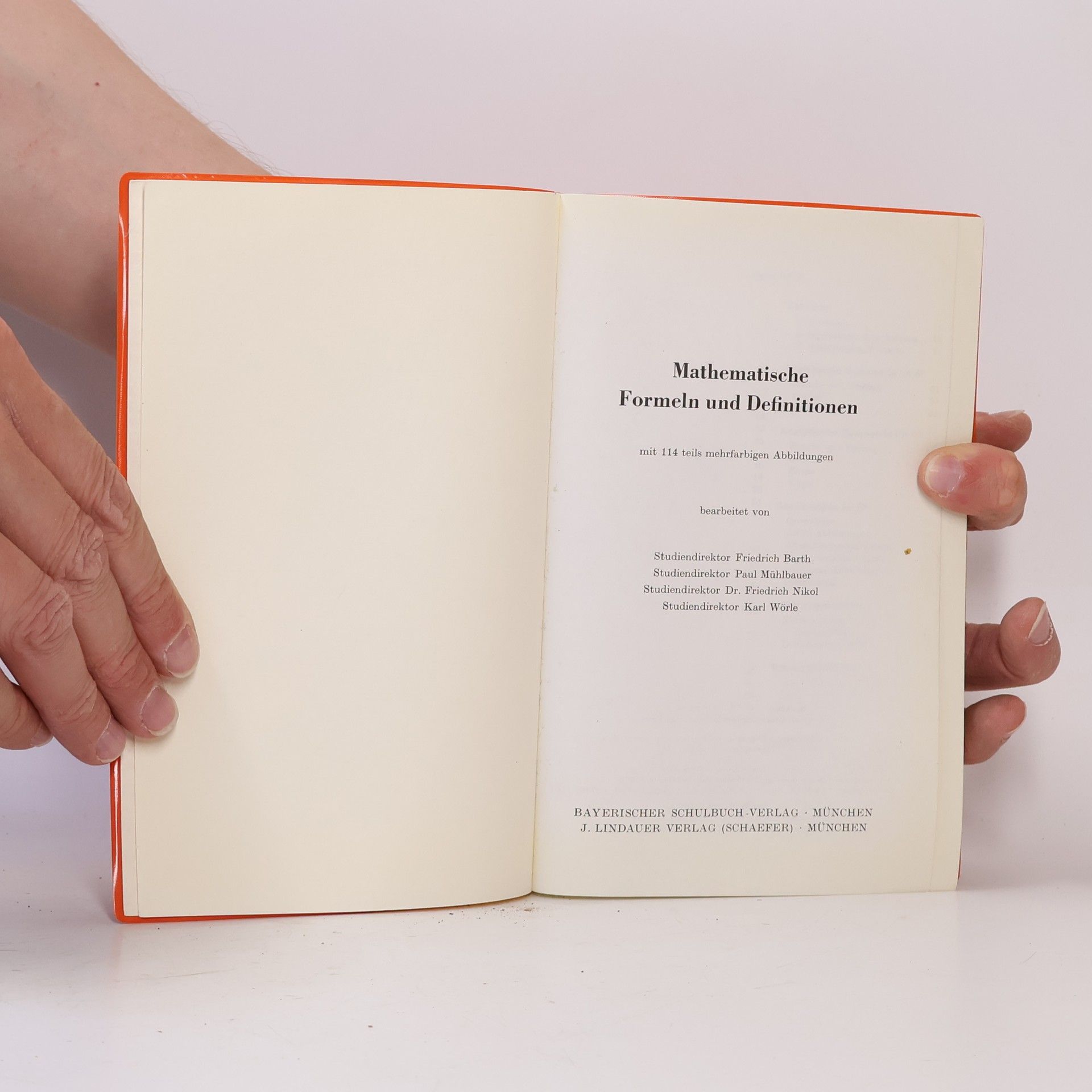 Friedrich Nikol Mathematische Formeln und Definitionen