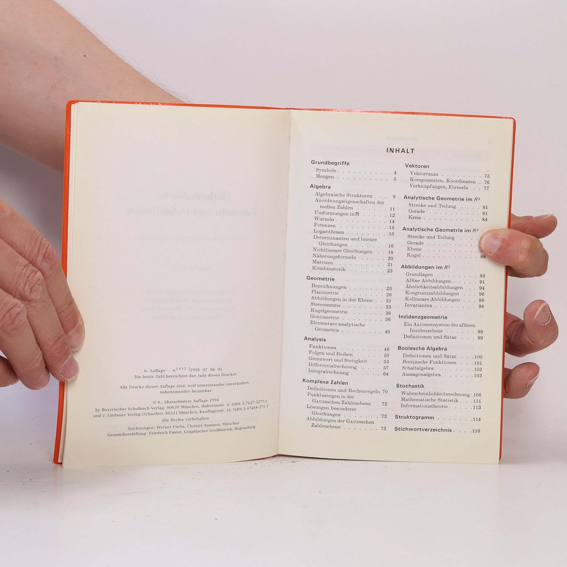 Friedrich Nikol Mathematische Formeln und Definitionen