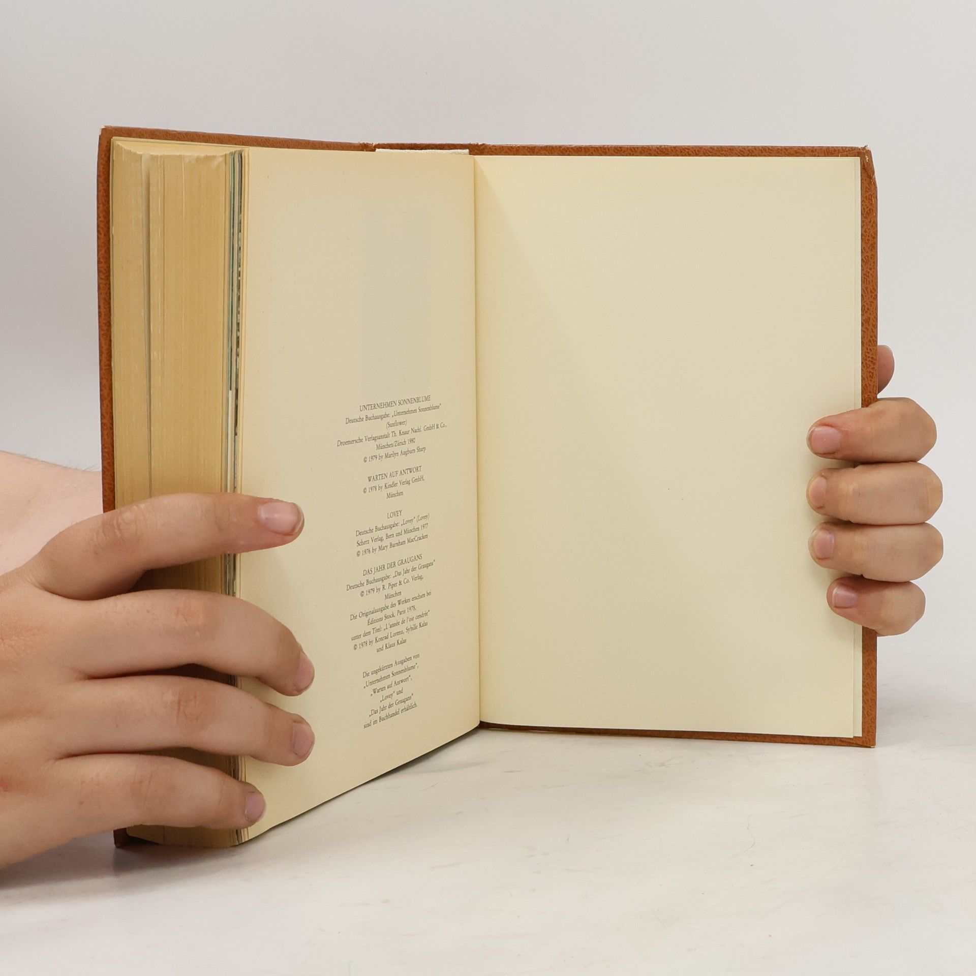 Autorenkollektiv Reader's Digest Auswahlbücher. Unternehmen Sonnenblume, Warten auf Antwort, Lovey, Das Jahr der Graugans