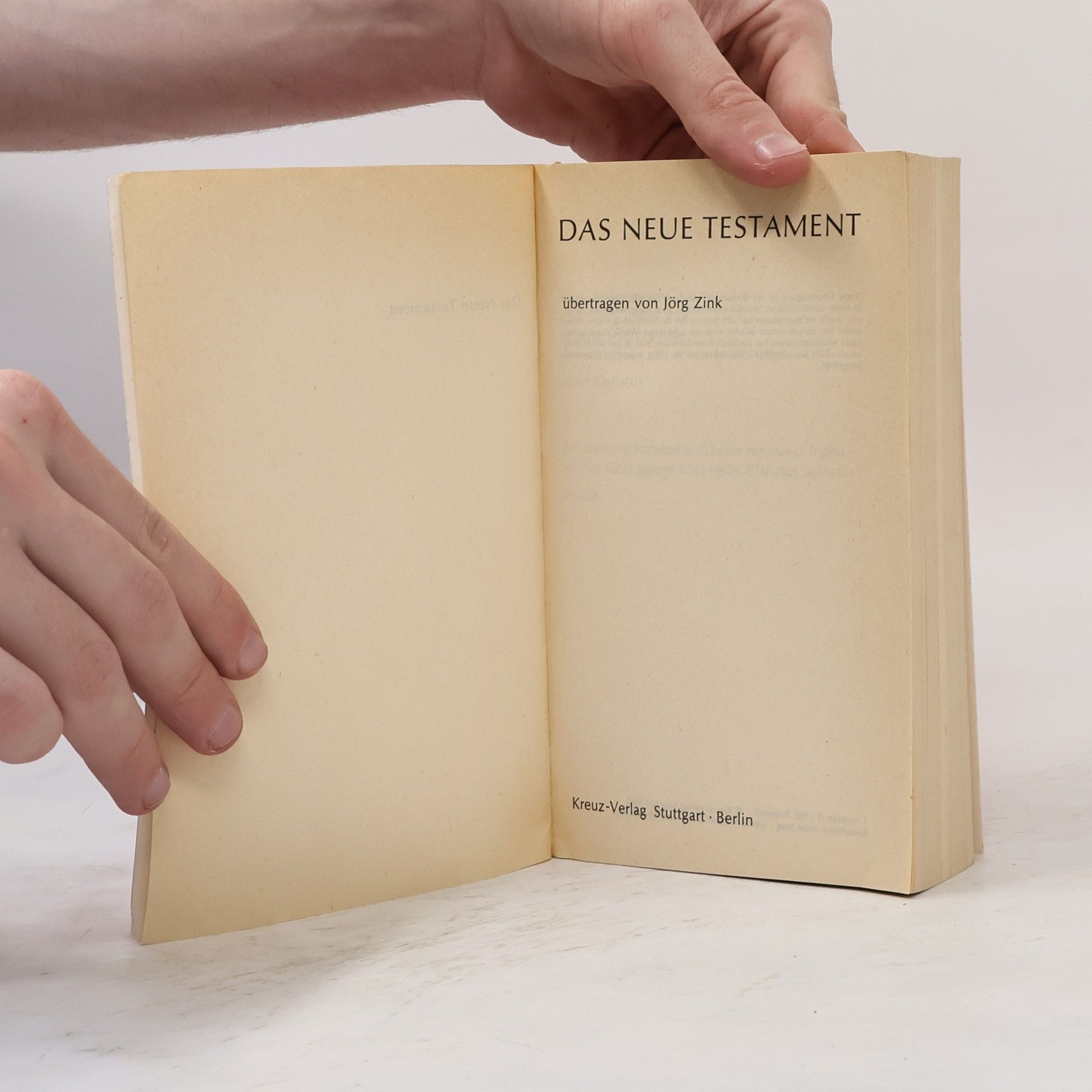 Jörg Zink Das Neue Testament