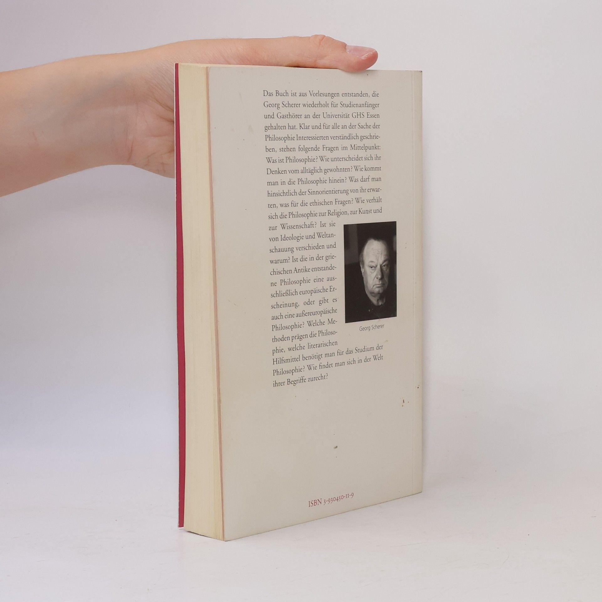 Georg Scherer Einführung in die Philosophie