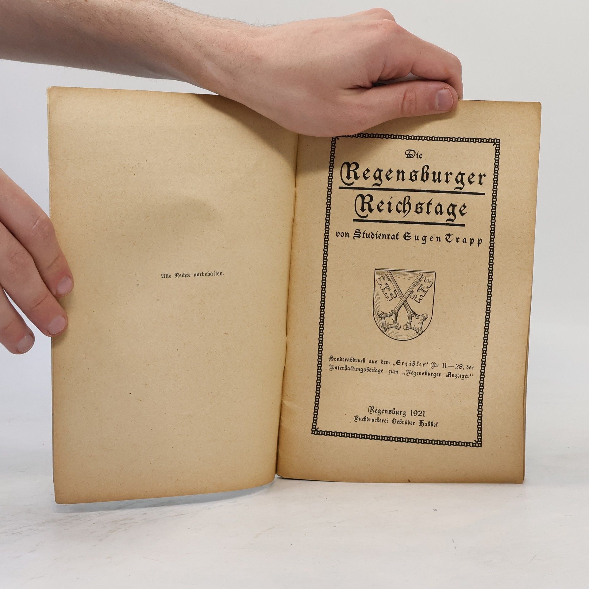 Eugen Trapp Die Regensburger Reichstage