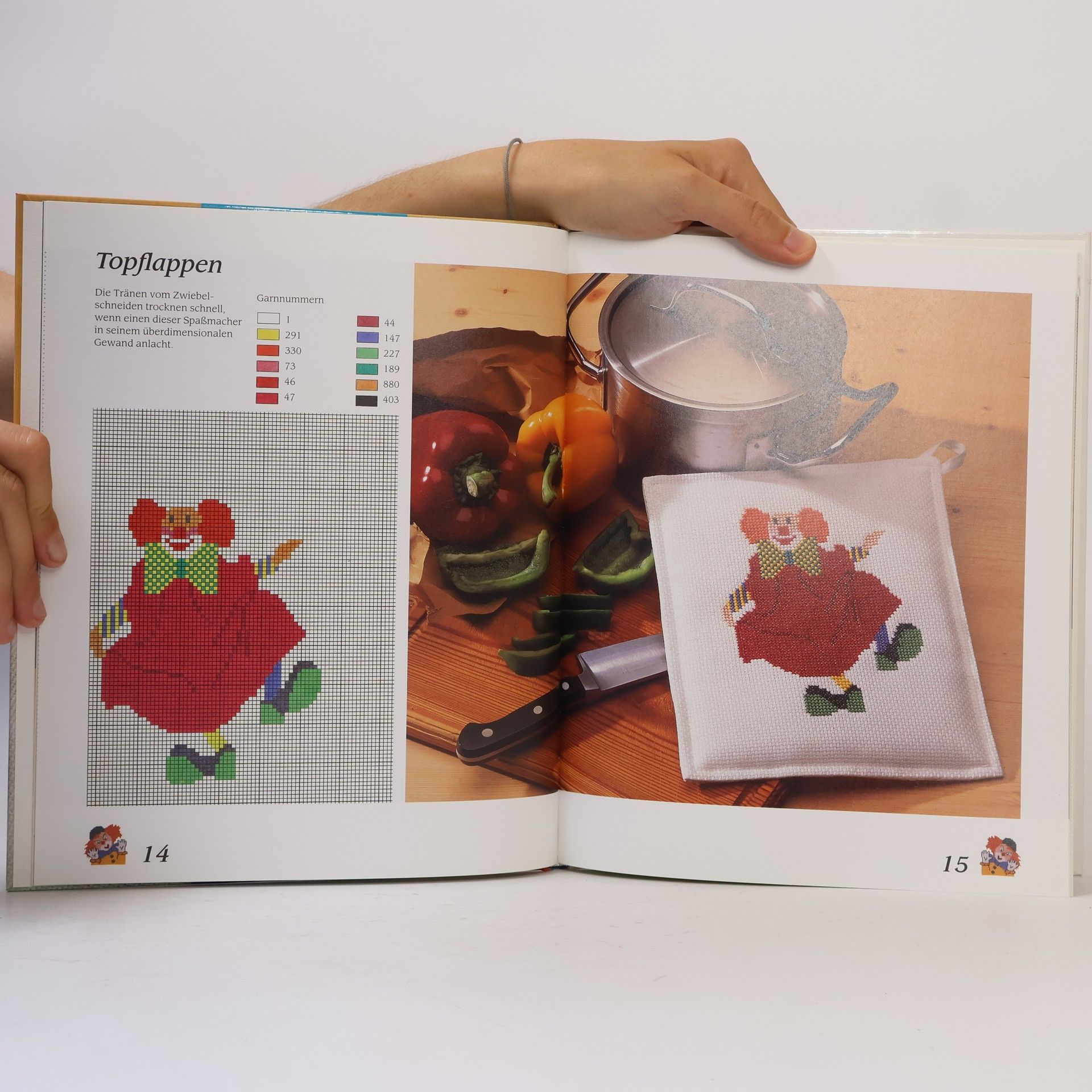 Kreuzstich - bunte Clowns