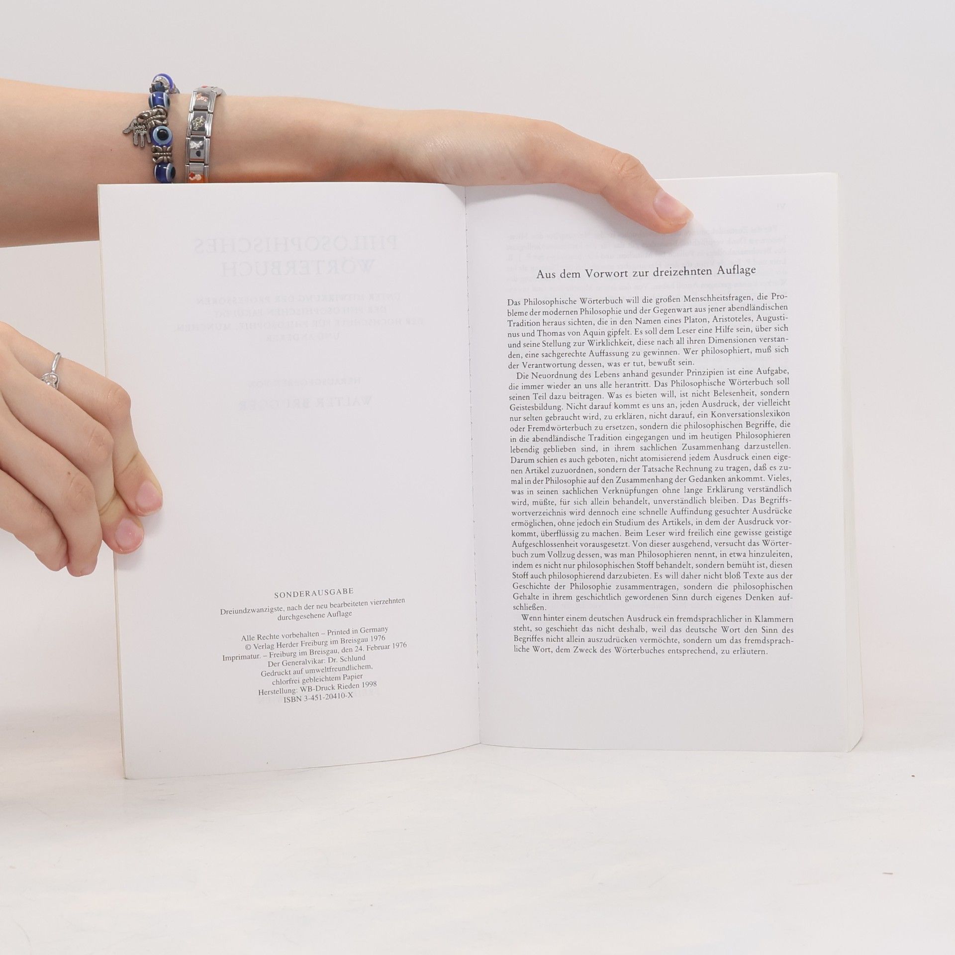 Walter Brugger Philosophisches Wörterbuch