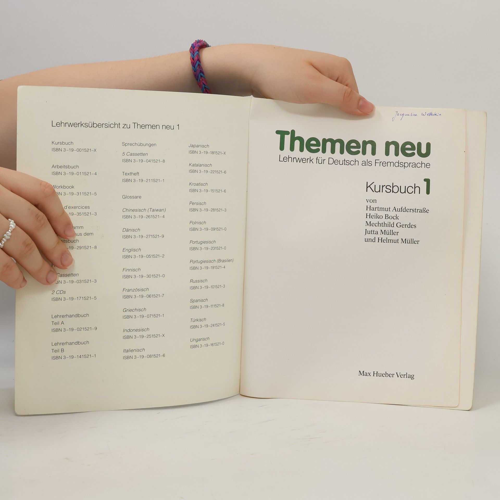 Hartmut Aufderstrasse Themen neu 1 : Kursbuch. Lehrwerk für Deutsch als Fremdsprache