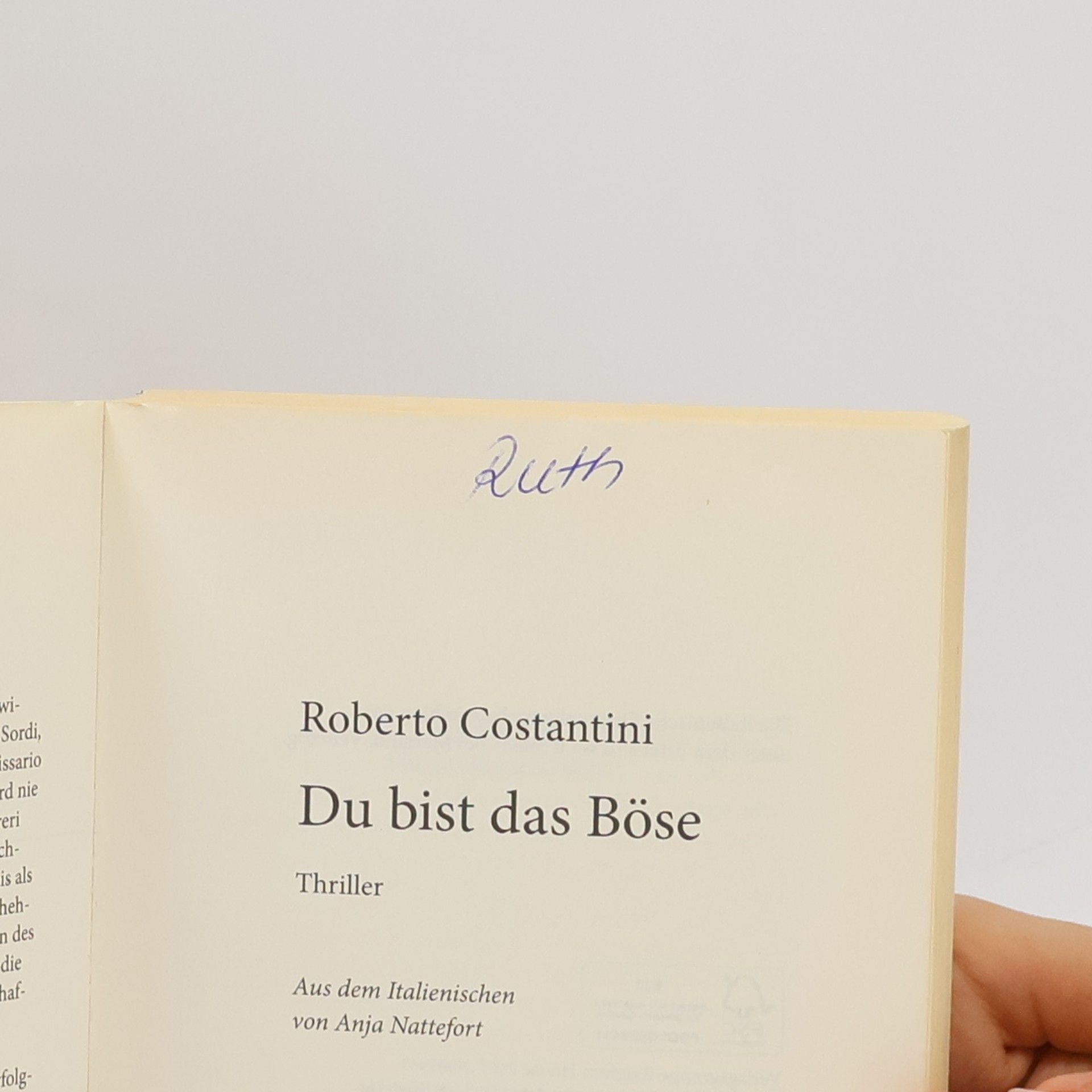 Roberto Costantini Du bist das Böse