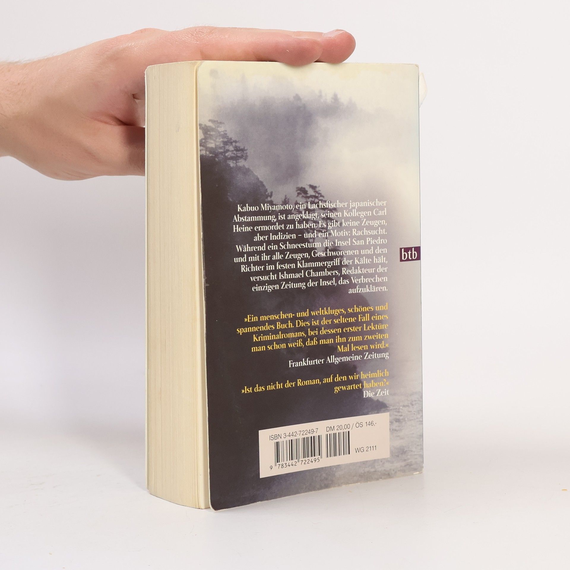 David Guterson Schnee, der auf Zedern fällt