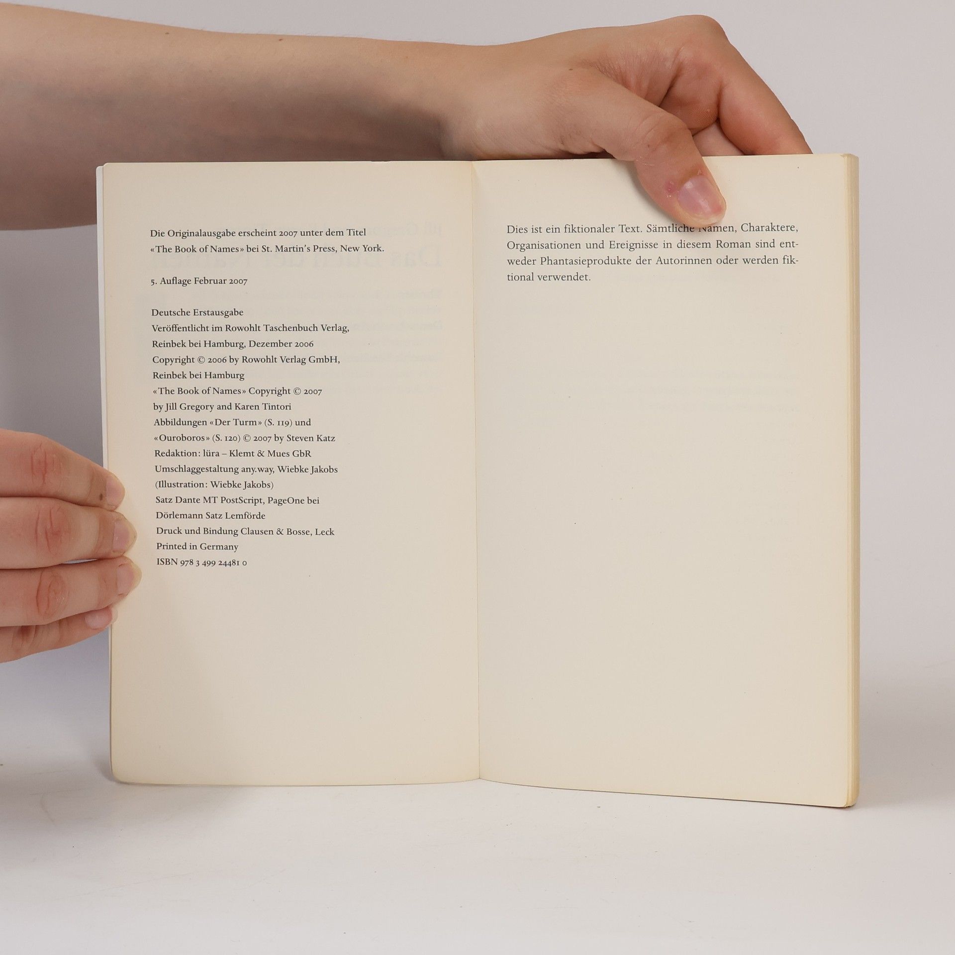 Jill Gregory Das Buch der Namen