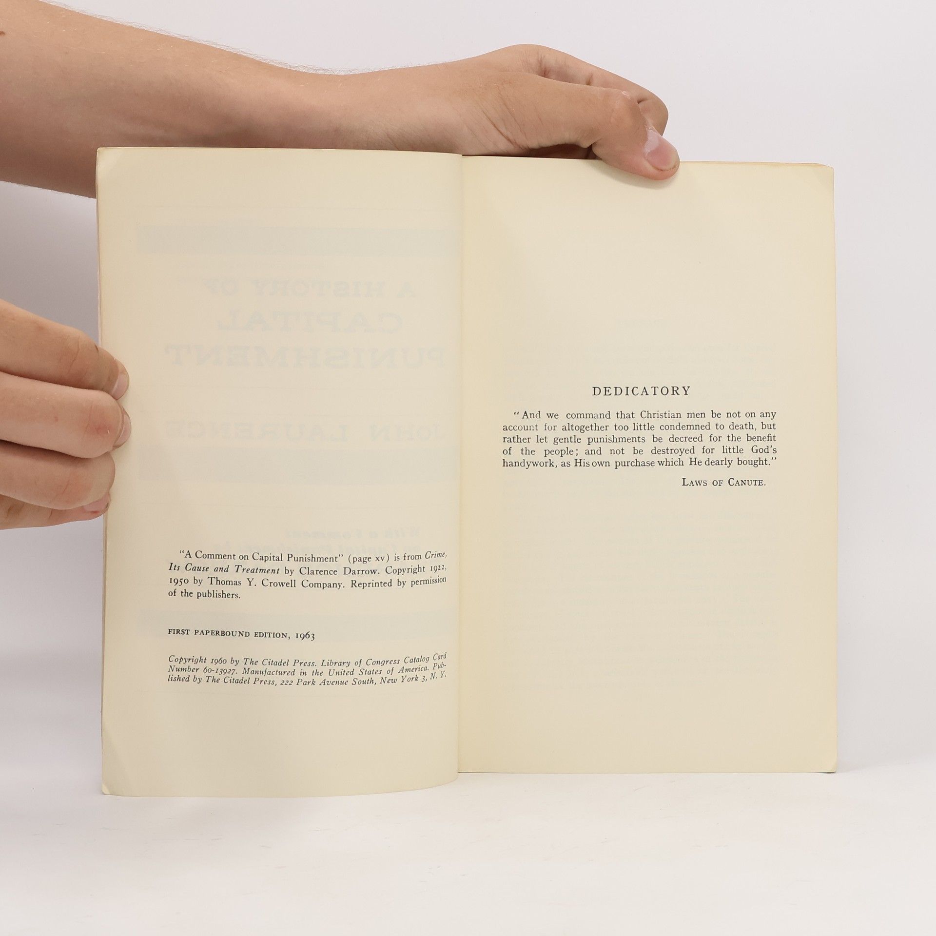 John Laurence  A History of Capital Punishment