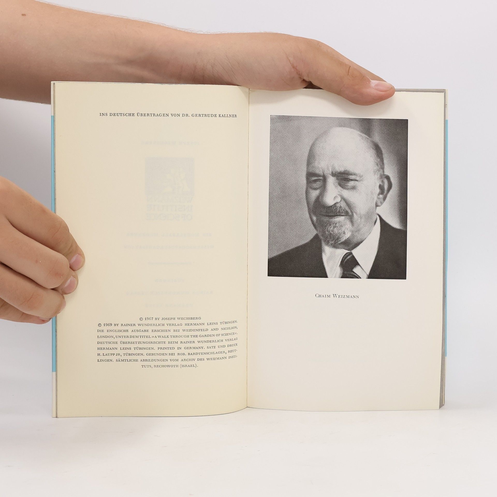 Joseph Wechsberg Weizmann Institute of Science