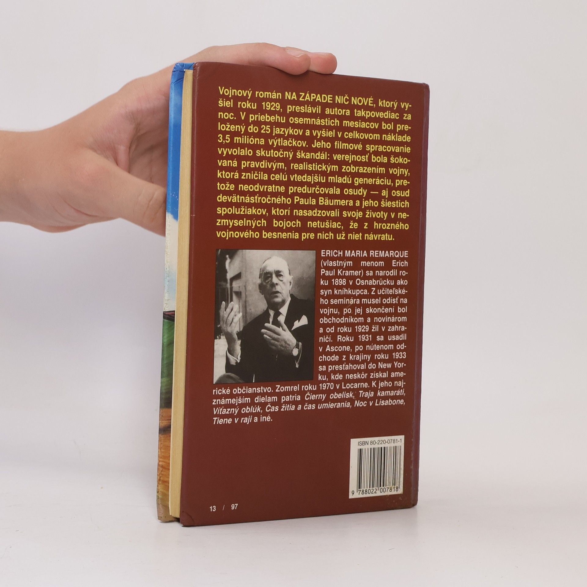 Erich Maria Remarque Na západe nič nové